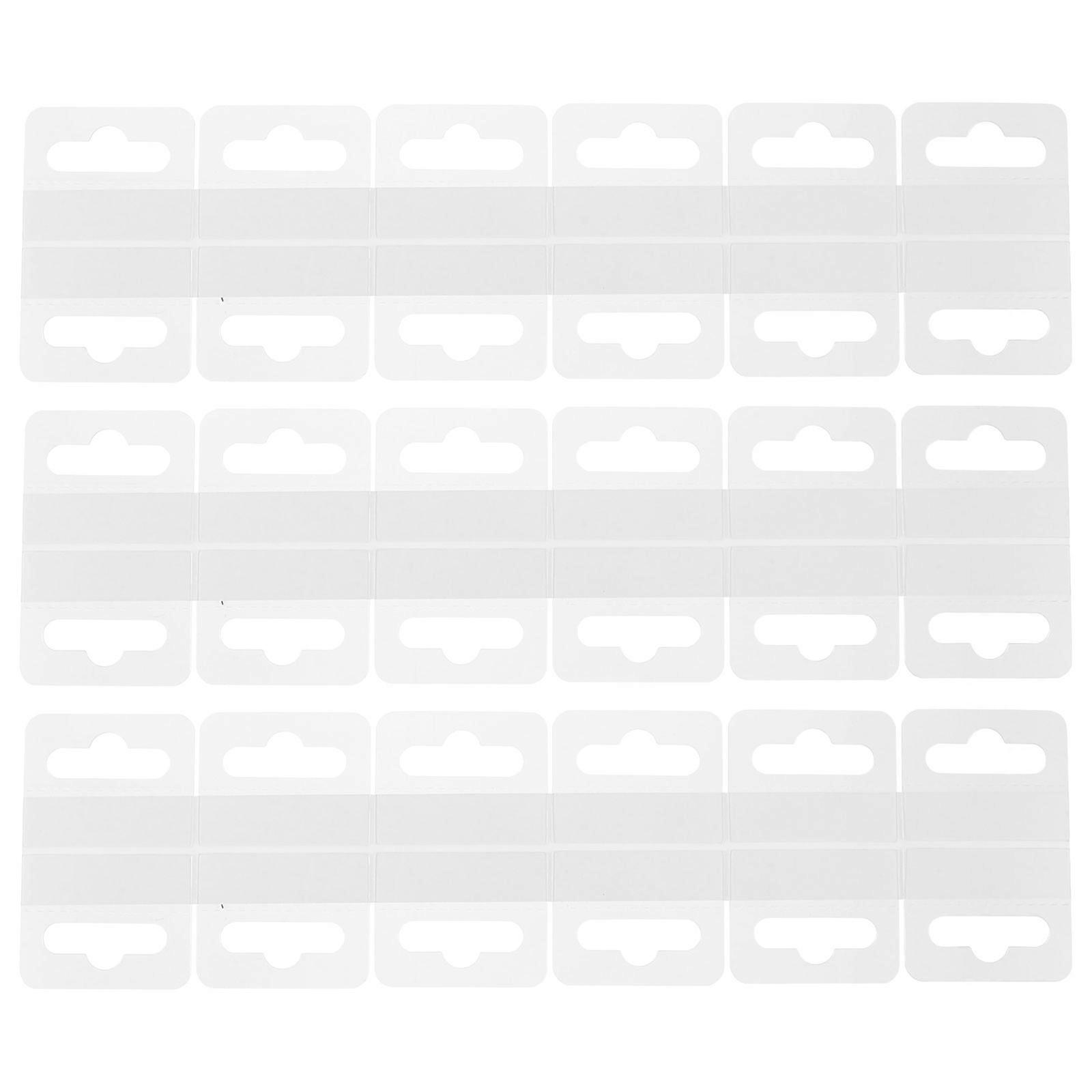 Clear Sticky Tabs Self Adhesive Display Hooks For Indoor Use 4.5X3.5cm Retail Display 300Pcs