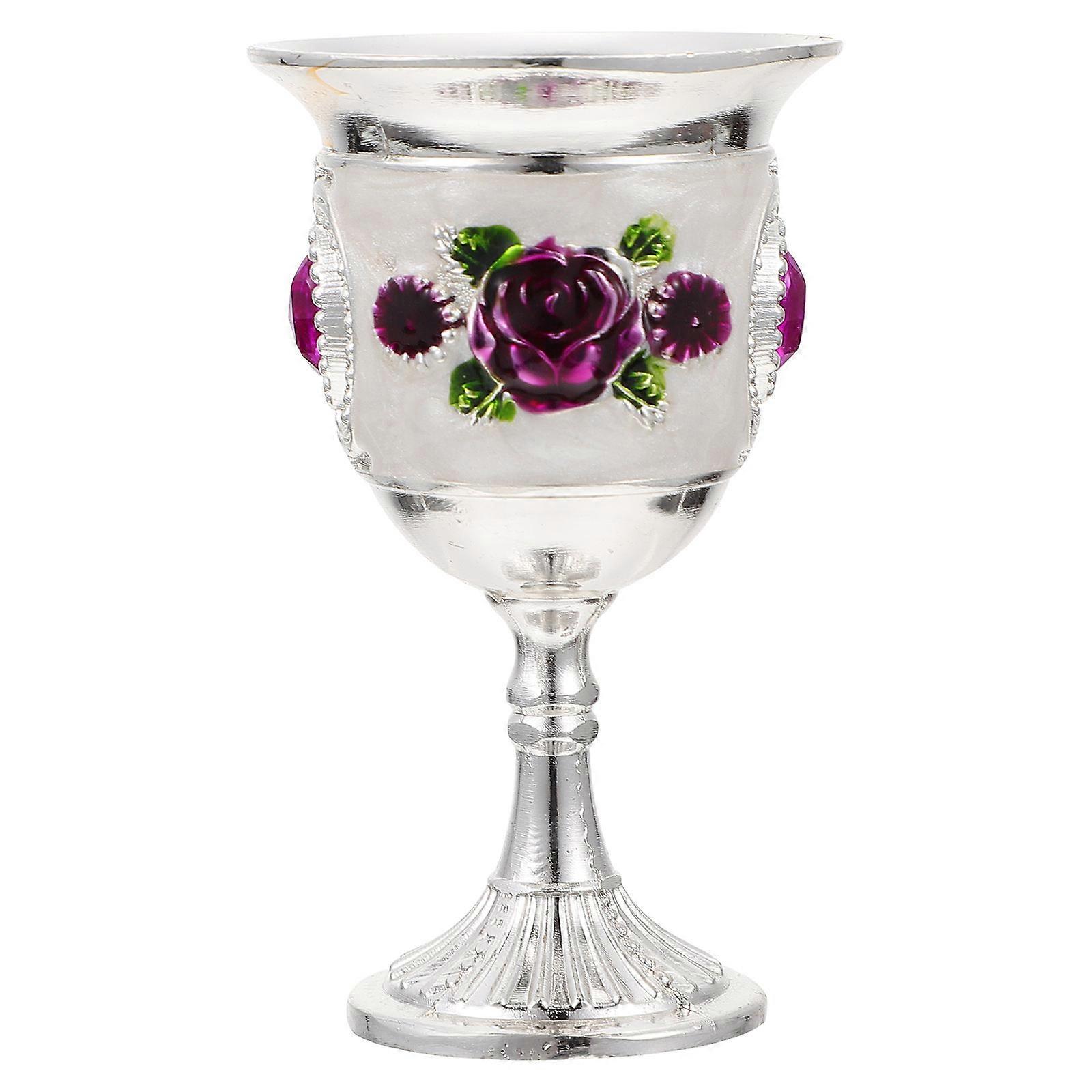 Tall Stemmed Drinking Glass Suitable For Home Bars 7.5X4.5X4.5CM Retro Style 1Set