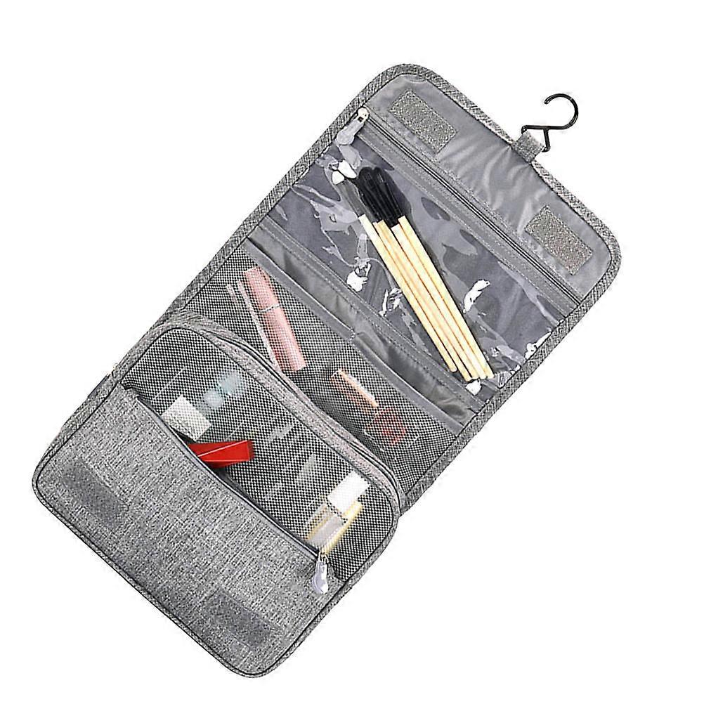 Large Capacity Travel Bag 3Pcs Portable Hanging Toiletry Organizer For Outdoor Use In Light Grey Offering Organization And Convenience