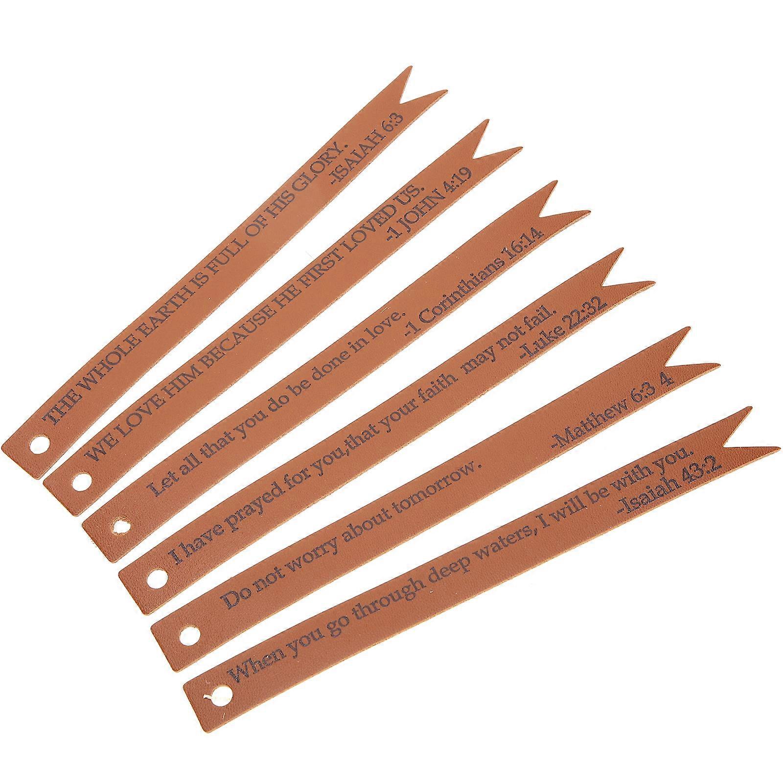 Bible Bookmarks for Reading Assistance 12Pcs Light Brown Set