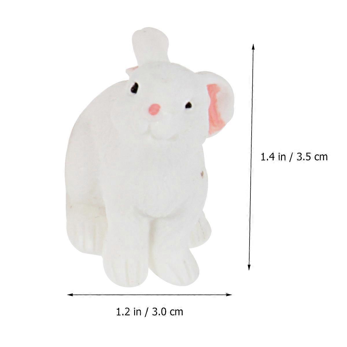 Garden Miniatures Resin Rabbit Figures for Decorating 24Pcs Assorted