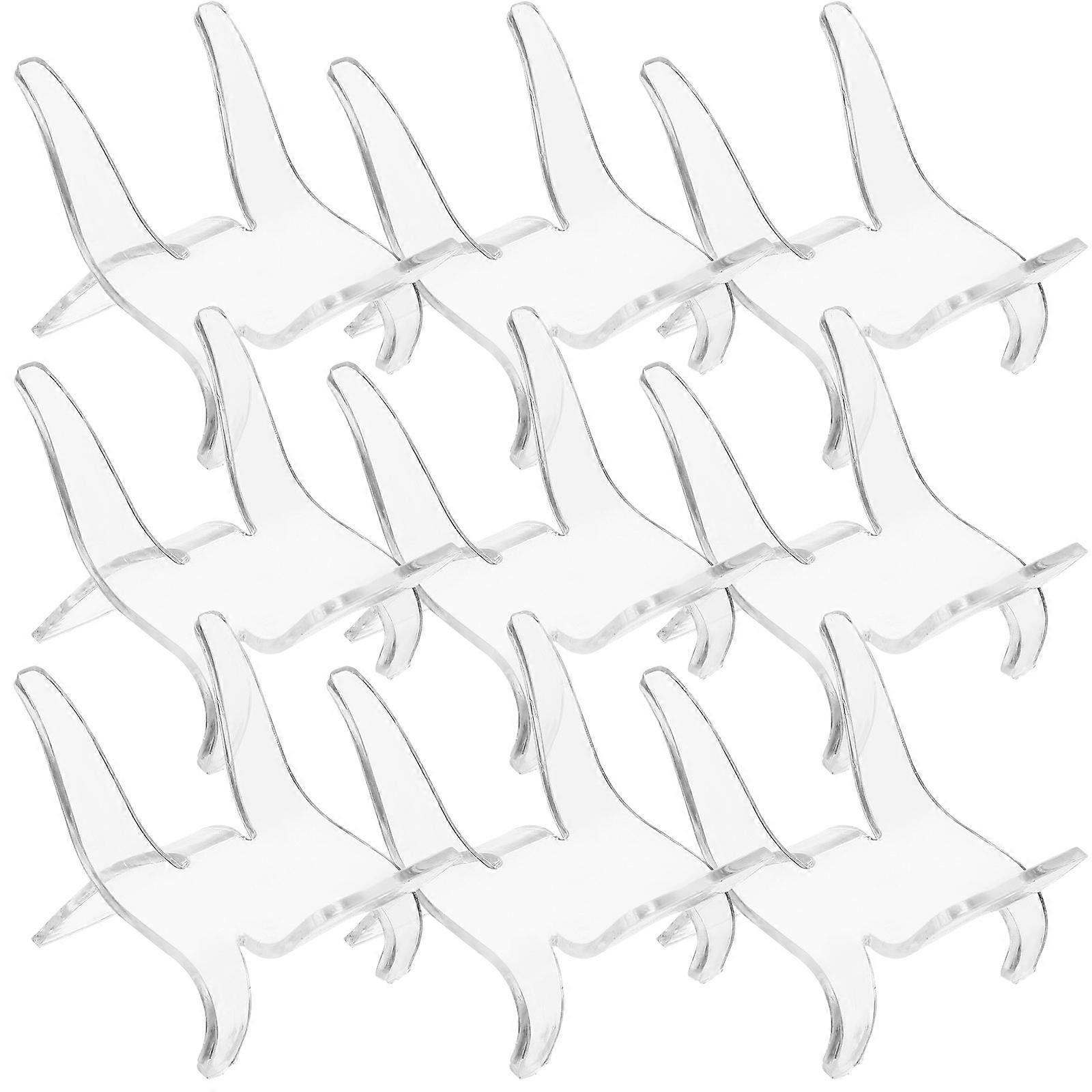 Clear Display Stand 10Pcs Base for Minerals Gemstones Crystals with Transparent Acrylic Material