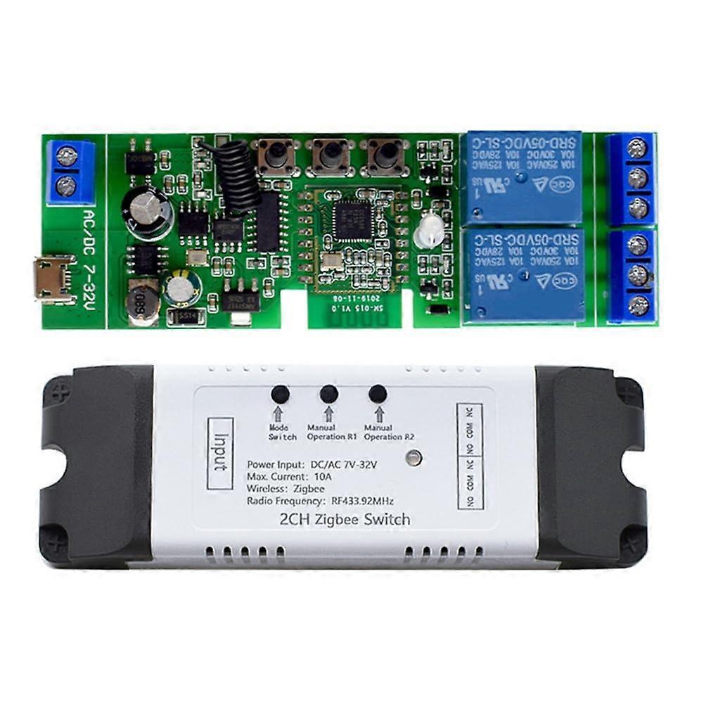 2 Channel Zigbee for Tuya Smart WiFi Electric Linear Actuator Motor Controller DC/AC 732V Smart Switch Zigbee3.0 12V