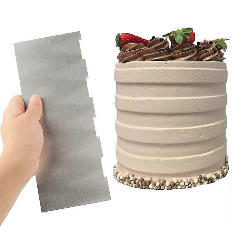 DIY dessert cream scraper stainless steel baking scraper set double-sided tooth