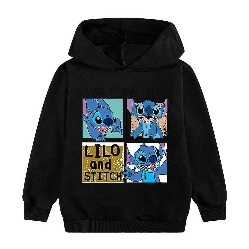 Stitch Cartoon Print Hoodie for Middle and Large Children B109