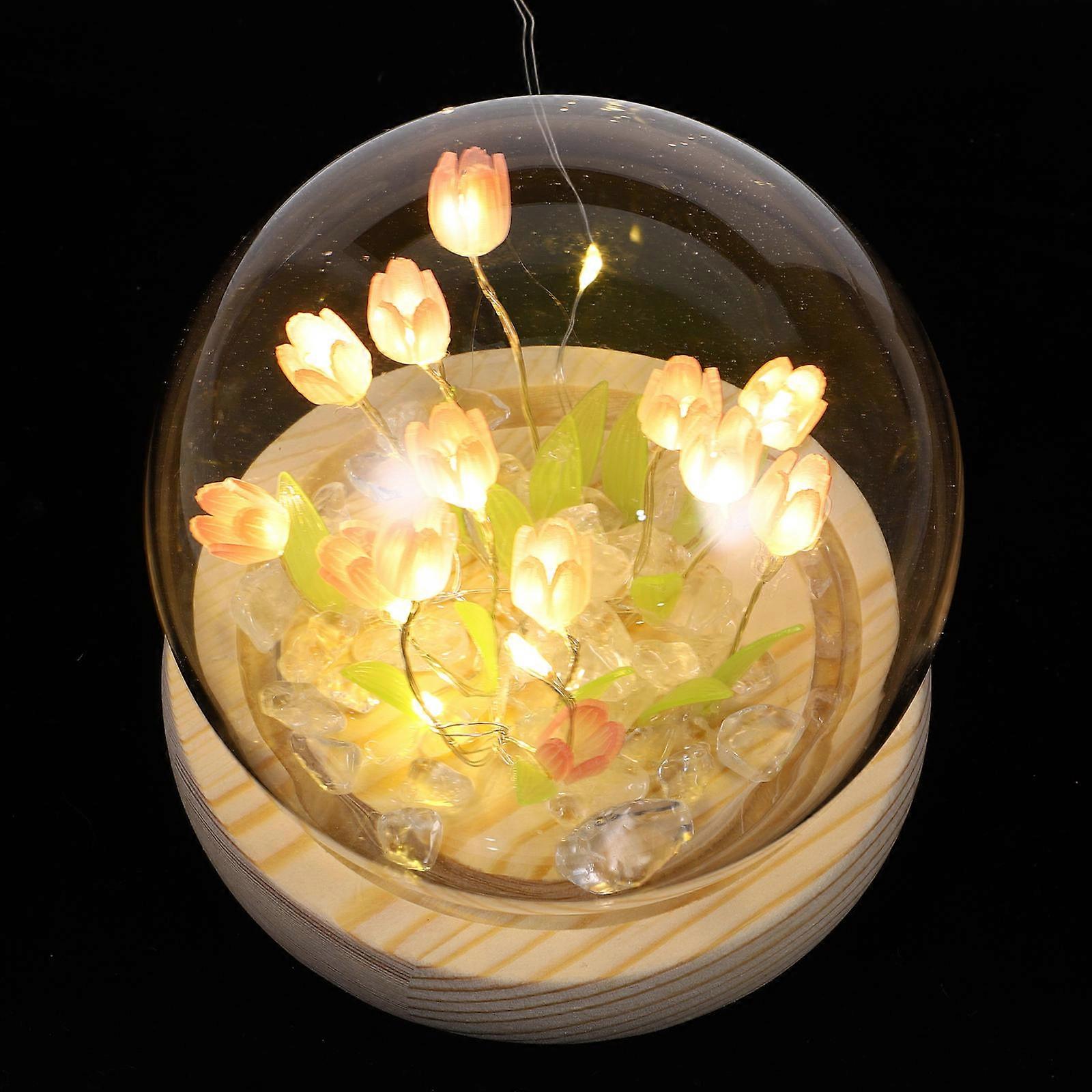 Creative Night Light Tulip Lamp DIY Craft Tools Kit 4Sets for Room