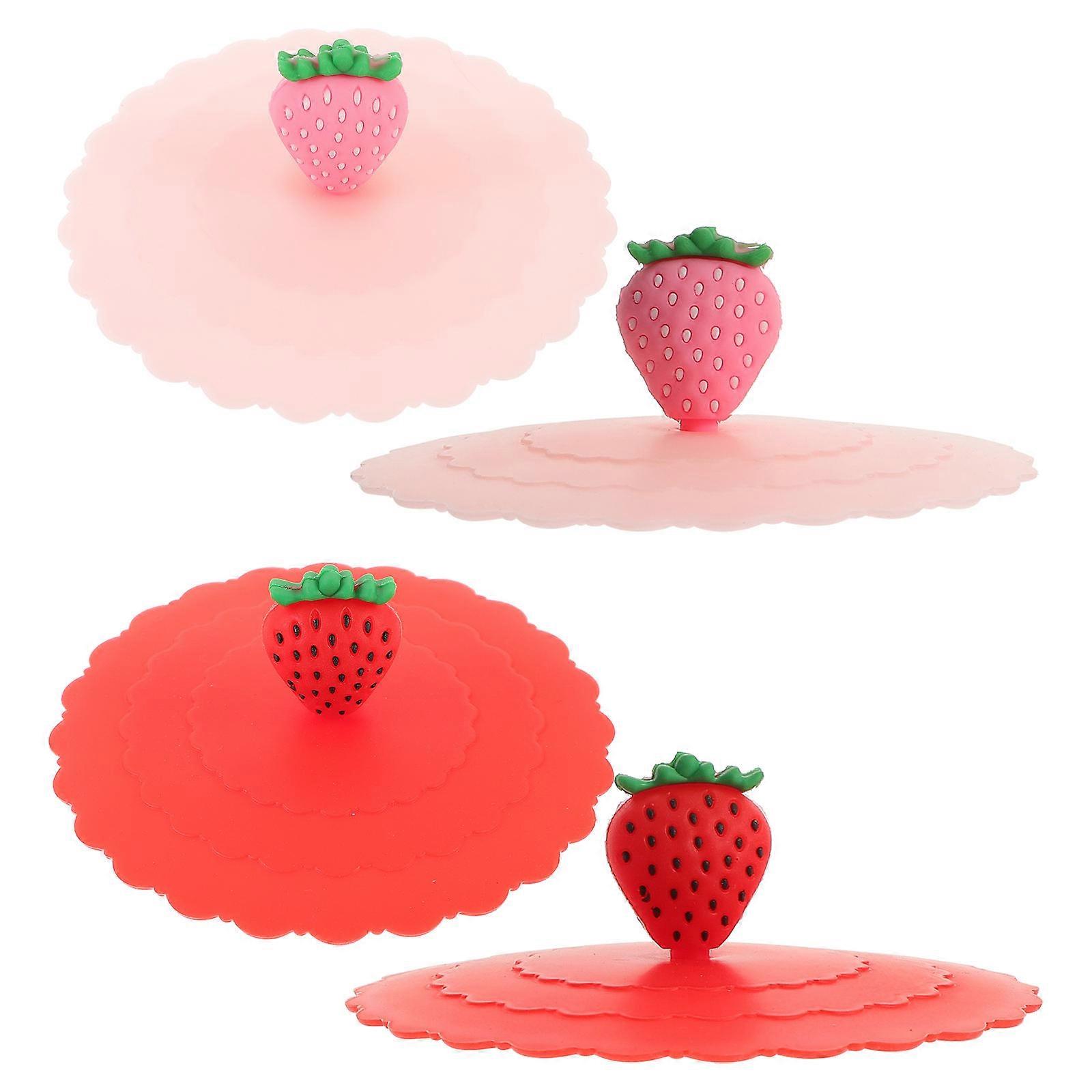 Adorable 16Pcs Fruit-Shaped Silicone Lids For Mugs And Cups Suitable For General Consumers Offering Dustproof And Sealing Functionality