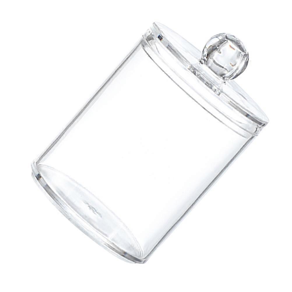 Cotton Ball Holder Transparent Dispenser for Storage Use 3Pcs Plastic Jars with Lid