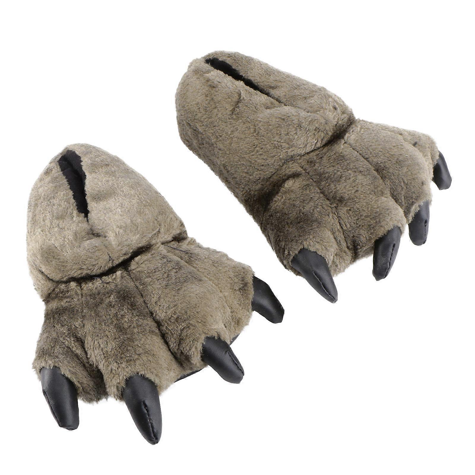 Cute Winter House Slippers With Non-slip Design For Children And Adults Brown Color 1Pair