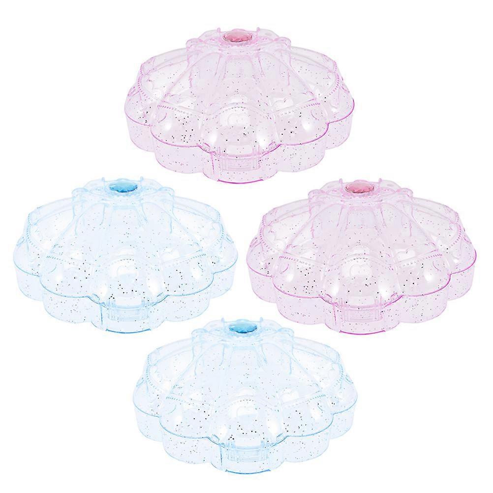 Jewelry Organizer Box Clear Shell Shaped DIY Storage Box 12Pcs
