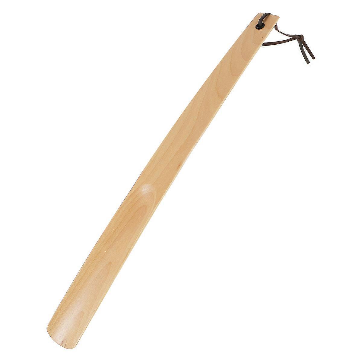 Long Wood Shoehorn High-End Atmosphere For All Users Daily Life 14.93X1.38X0.39in Durable 1Set