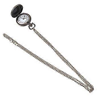 Brown Pocket Watch for Family Friends 3Pcs Necklace Pendant