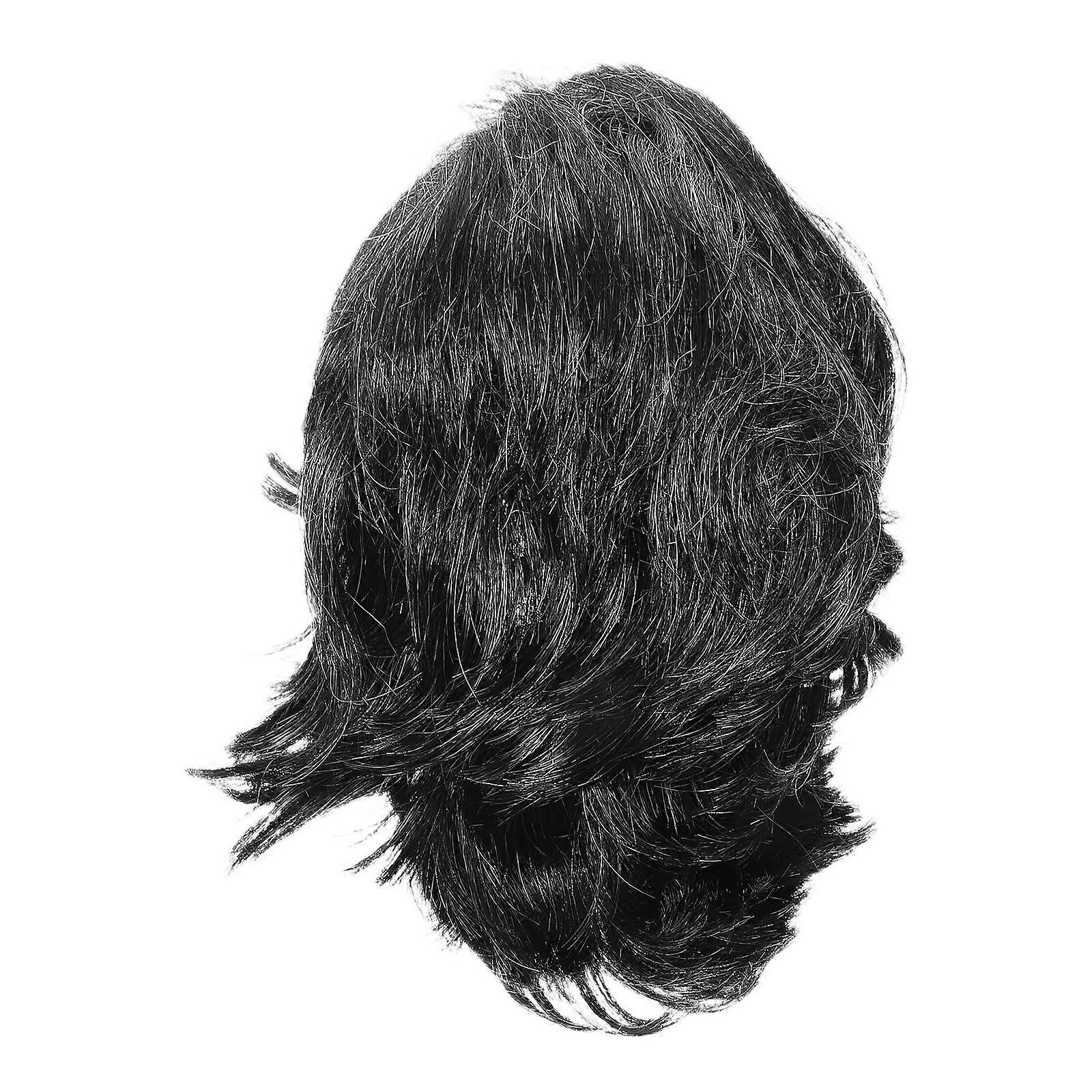 Disco Wig Short Synthetic Hair for Men Curly Party Costume