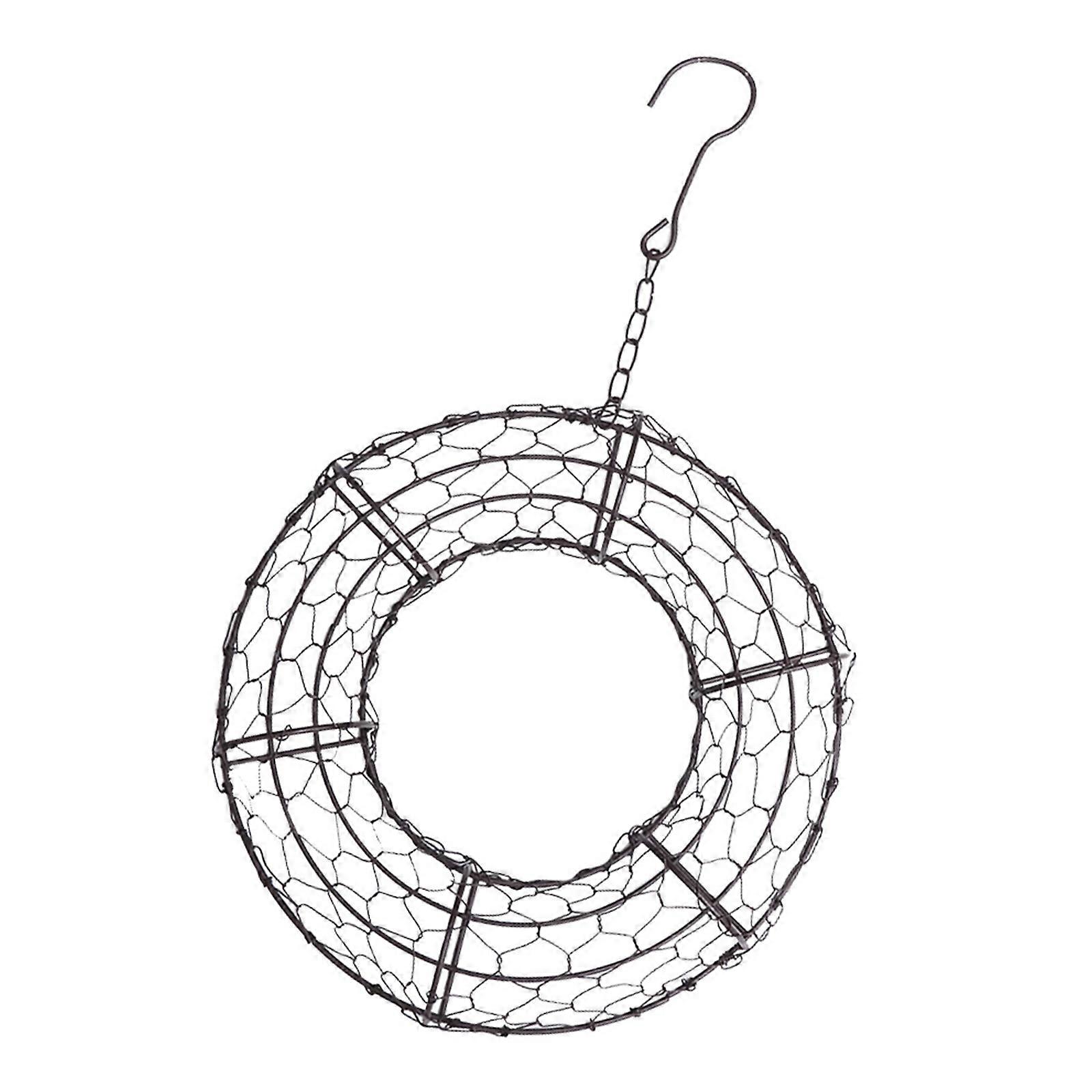 Round Wire Wreath Frame Iron Hanging Planter for Succulent Pot 5Pcs