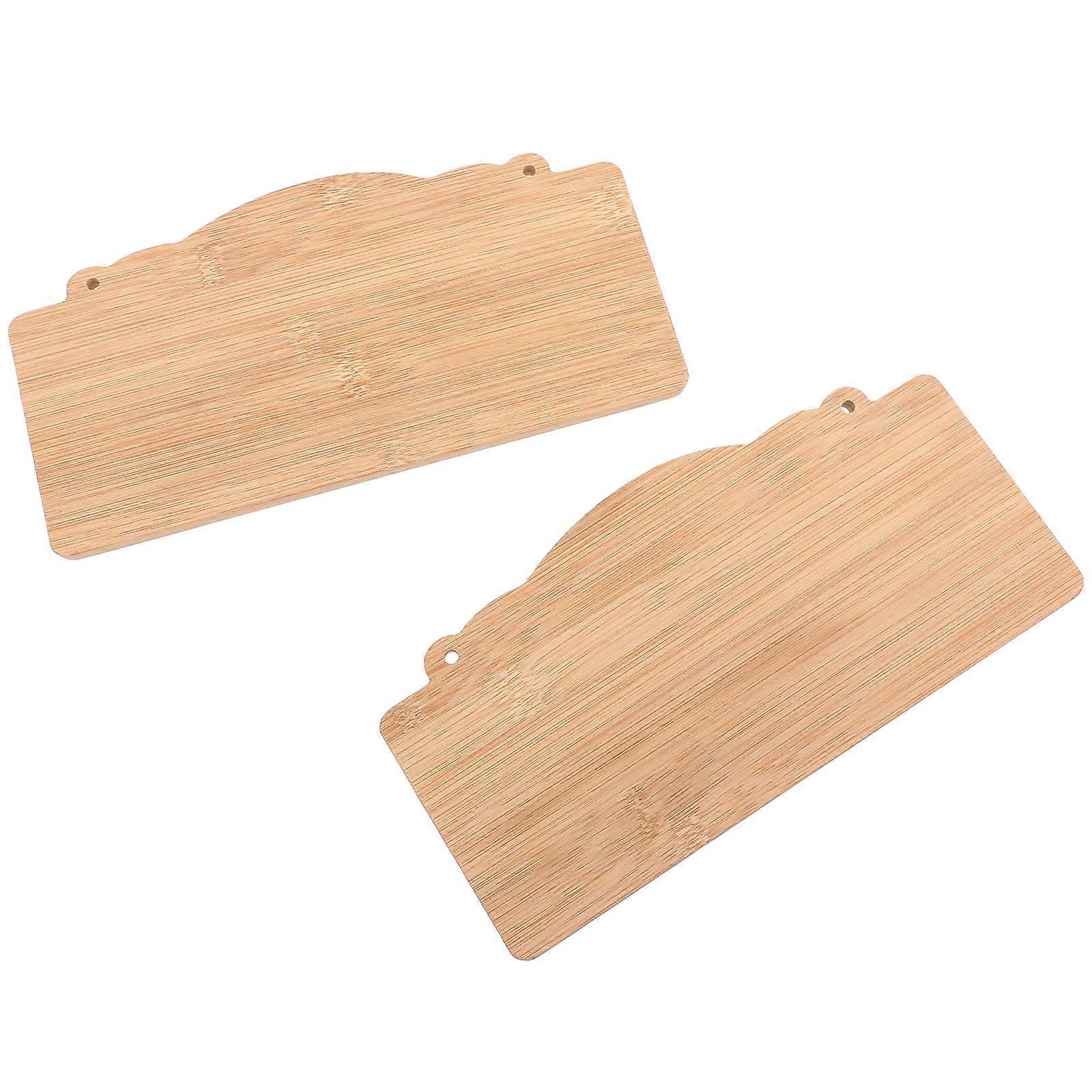 Signs Wood Plaque Blank For Shop Decoration Diy Project 25.00X12.50X0.90CM Rectangular Shape 2Pcs