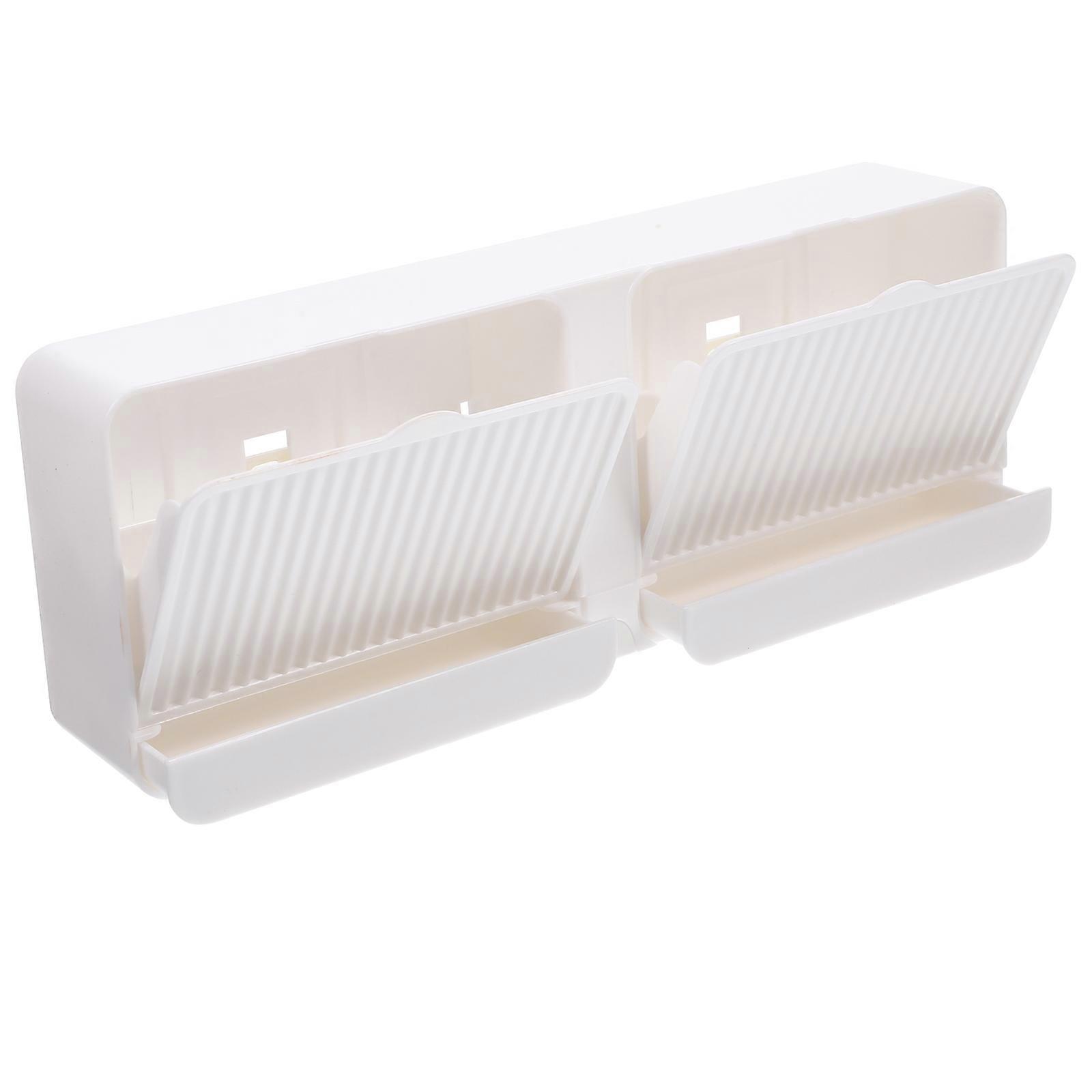 Bathroom Soap Dish Plastic Soap Holder for Storage 4Pcs with Drainage