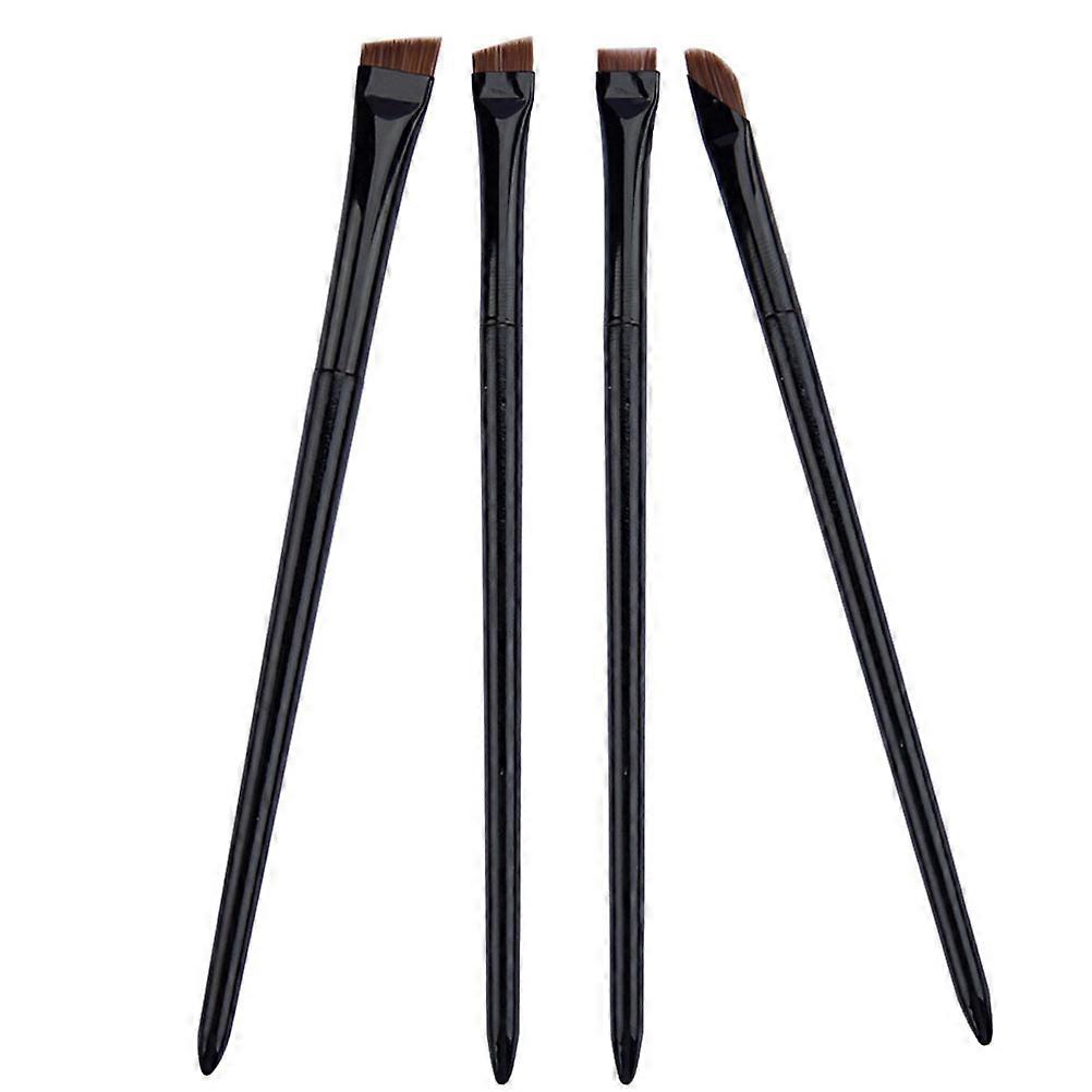 Eyeliner Brushes for Makeup Use 4Sets Black Nylon Cosmetic Tools