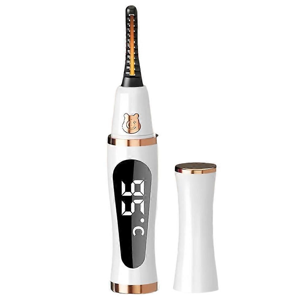 Upgraded Heated Eyelash Curler with 5-Second Heating and 3 Temperature Modes. LED Screen to Prevent Burn Long-Lasting