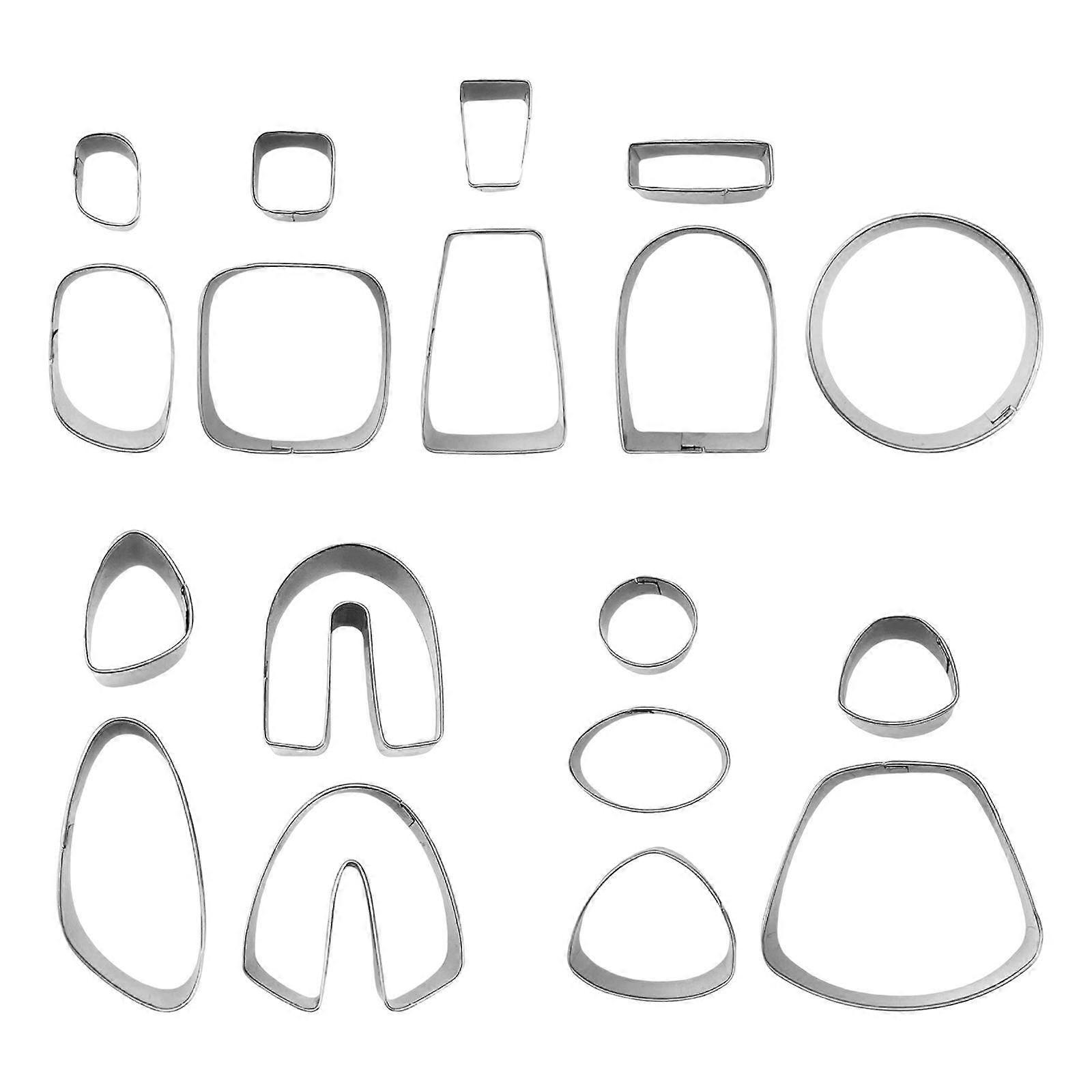 18Pcs Polymer Clay Cutters Starter Pack for Homemade Baking Cookie Biscuit