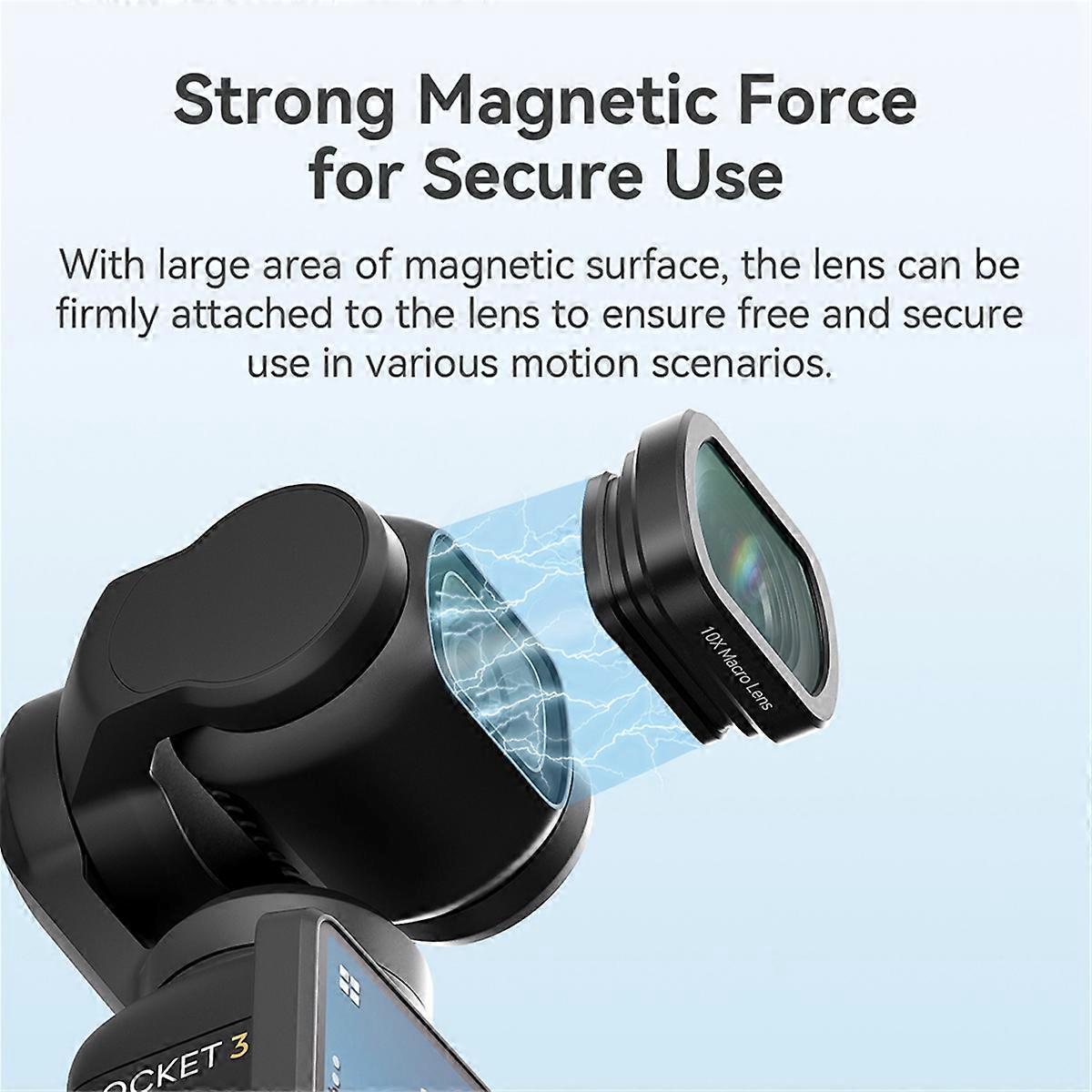 Macro Lens for Pocket 3 Magnetic Mount Action Camera