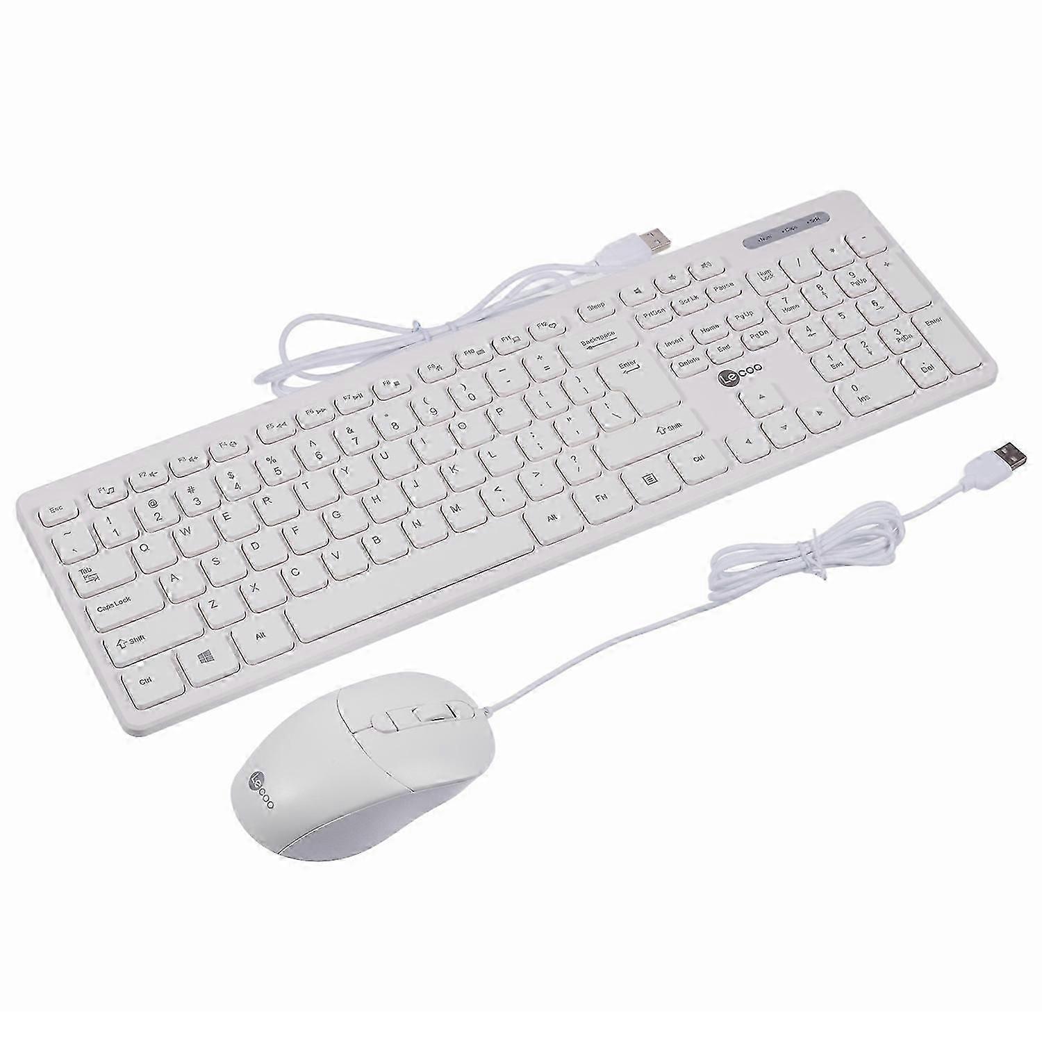 LENOVO LECOO CM102 Wired USB Keyboard and Mouse Combo Set for Office