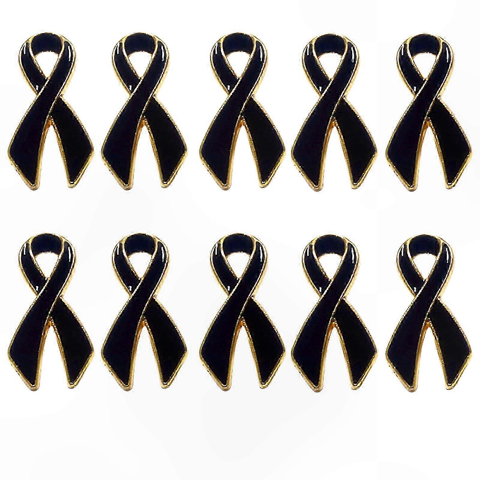 10Pcs Elegant Ribbon Badge Brooch Pins for School Clubs and Business Events Yellow