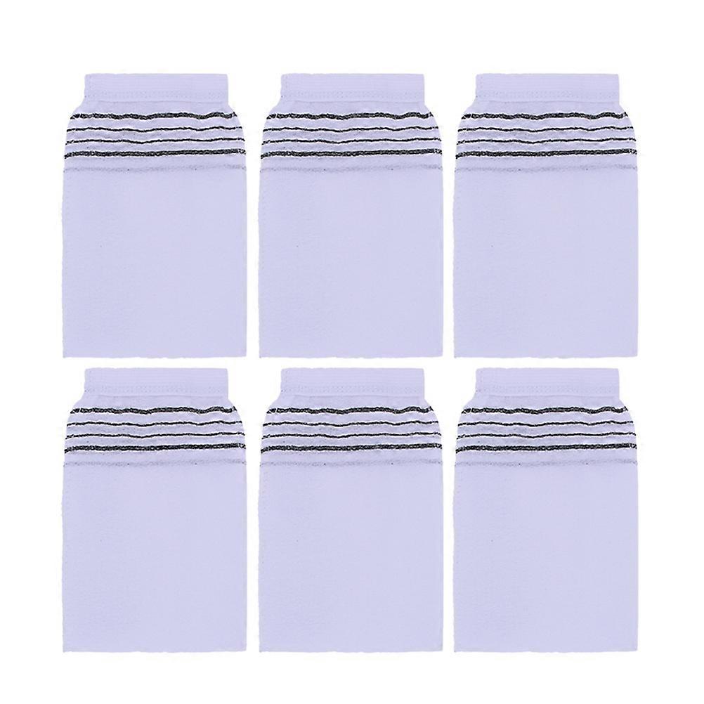 Bath Gloves Artificial Silk for Shower Use 10Pcs White Bath Mittens