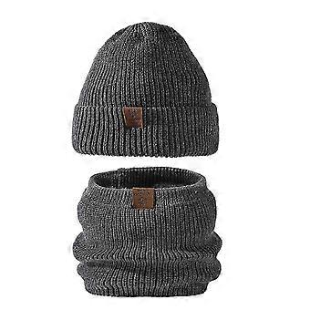2 Piezas / Juego De Gorro De Invierno Y Bufanda De Mujer Gorro Grueso De Doble Capa A Prueba De Frío Cubierta De Cuello Unisex Juego De Bufanda De Ciclismo De Patinaje Al Aire Libre
