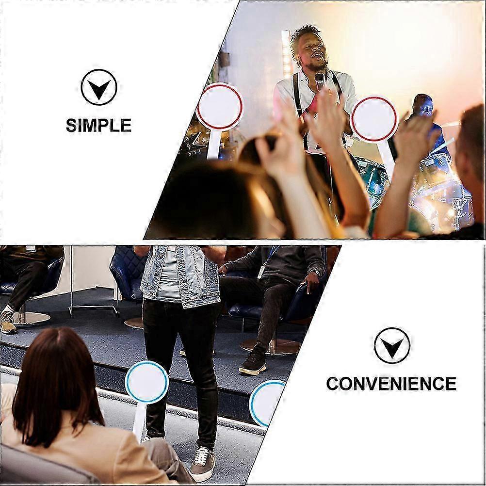 6Pcs Blank Scoreboard Handheld Scoreboard Dry Erase Answer Paddle White Board Single Sided Paddle_i*