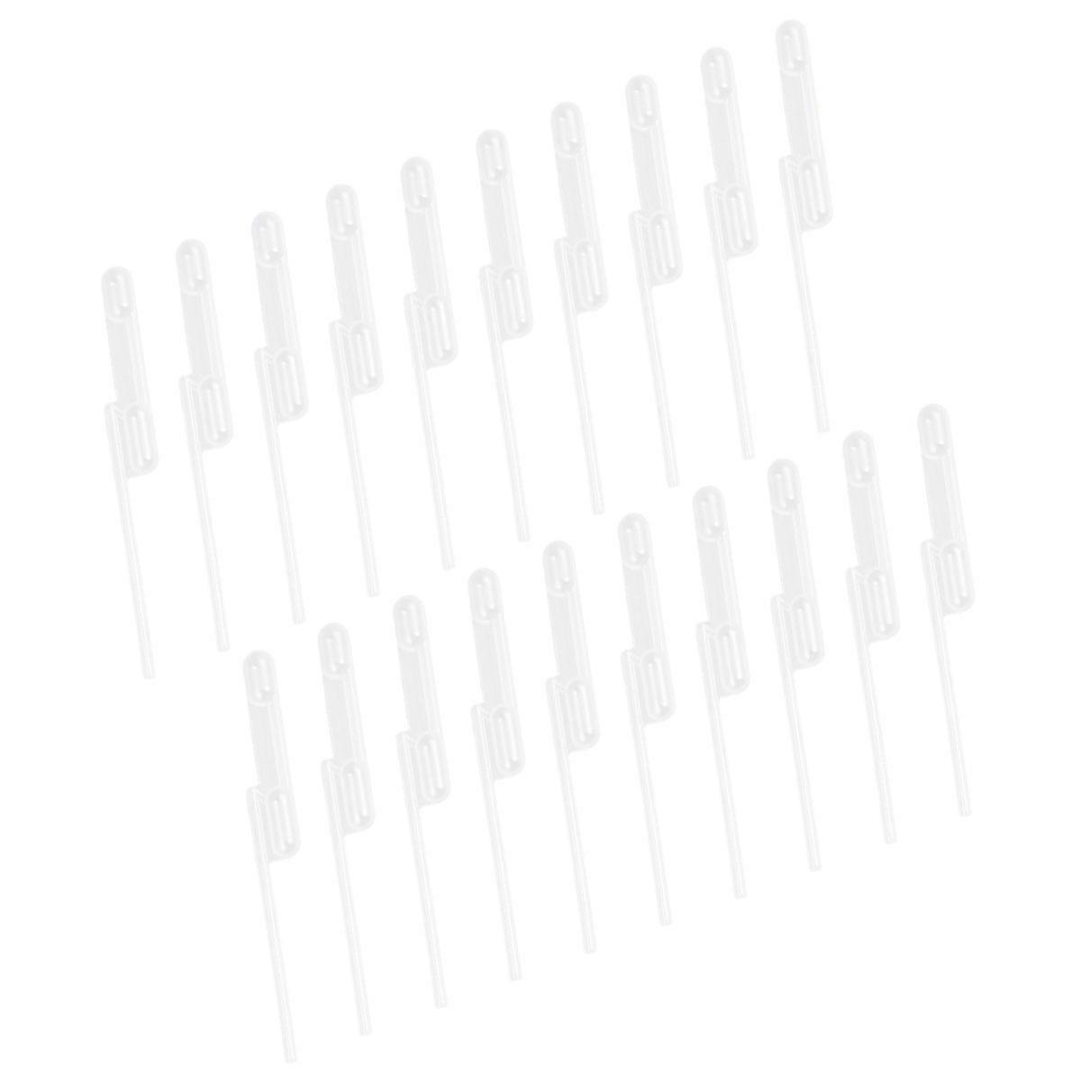 Quantitative Pasteur Plastic Buret for Laboratory 50Pcs White Double-Cell