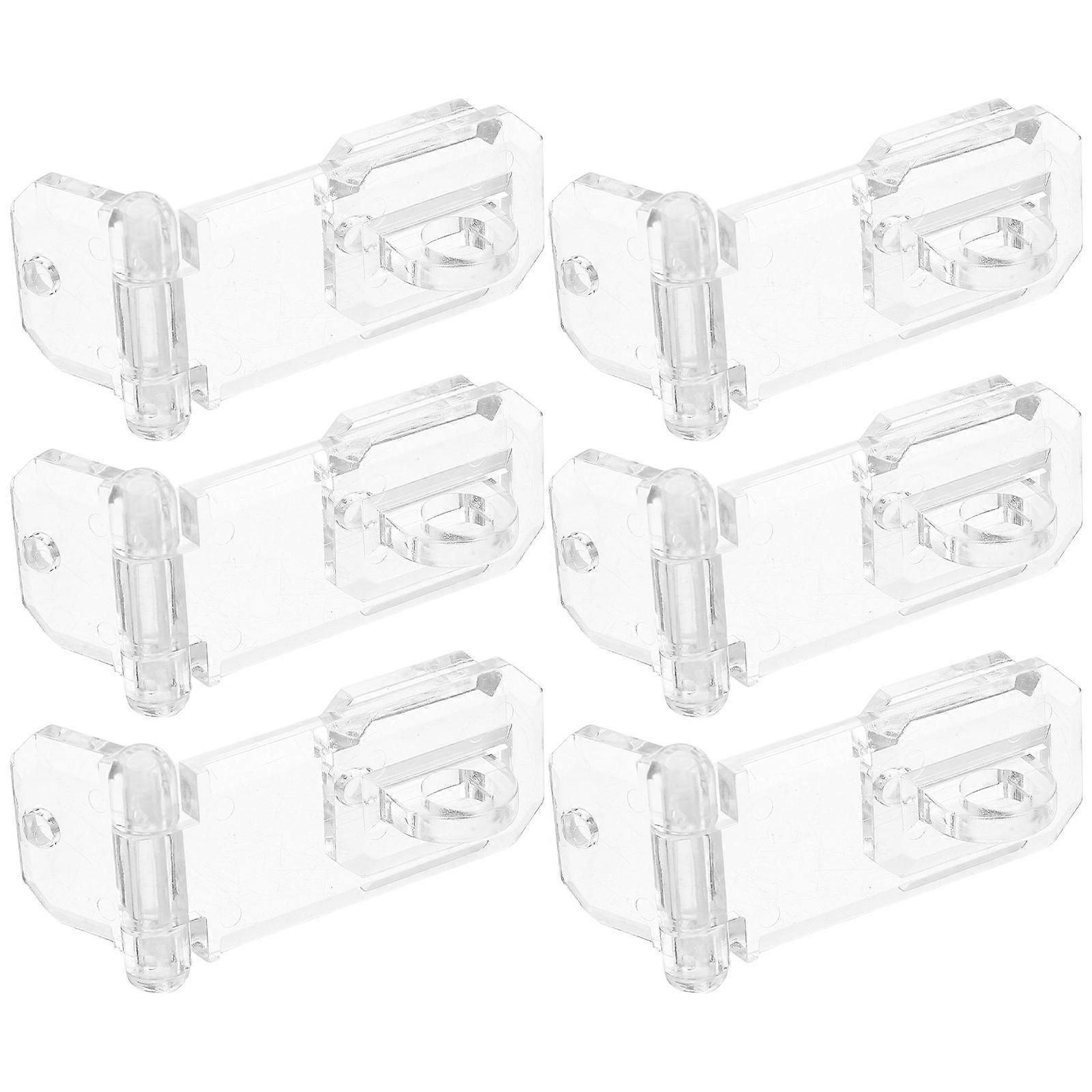 Acrylic Lock Hasp for Boxes 6Pcs Transparent Clear Display Box Buckle