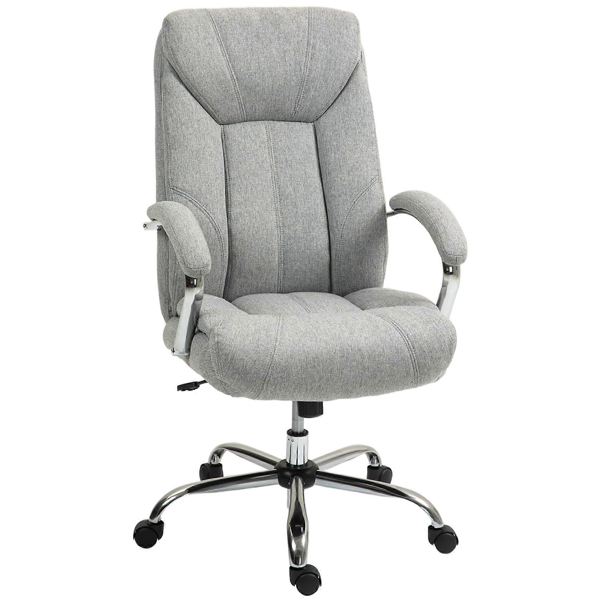 Gray Ergonomic Office Chair Lumbar Support Adjustable Height Swivel
