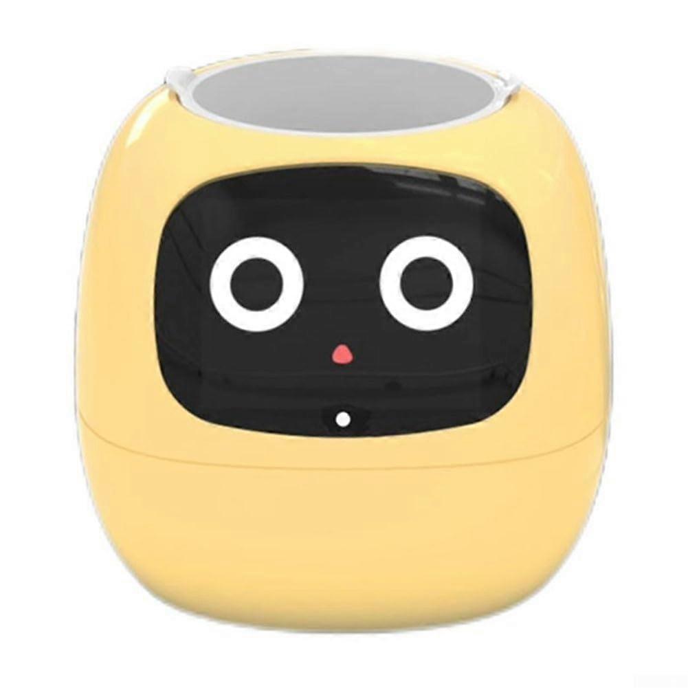 Planter With Artificial Intelligence And Water Light Temperature Sensors For Interior Design Yellow