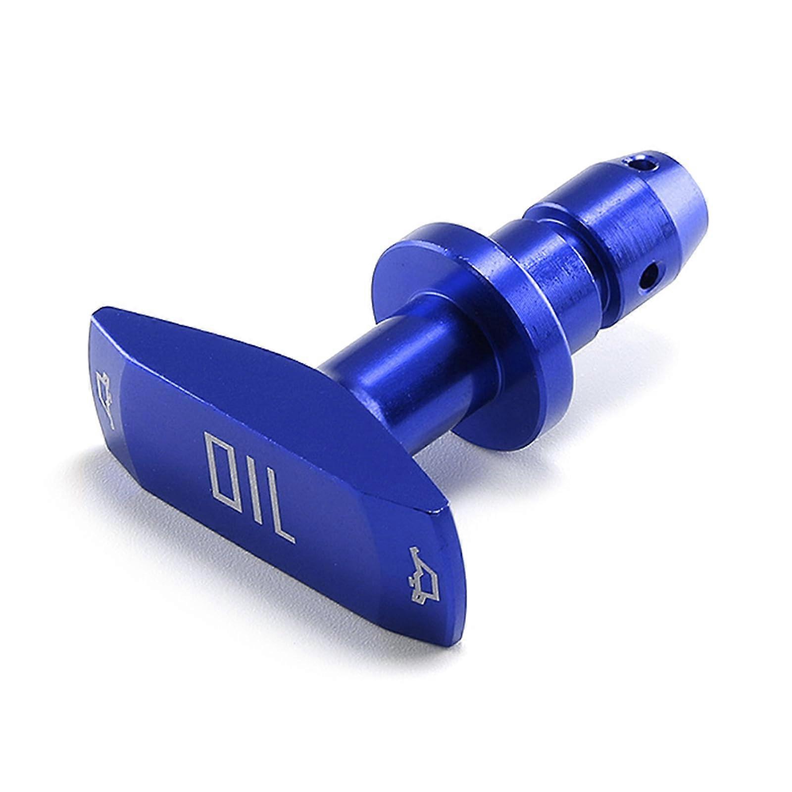 Engine Oil Dipstick Pull Handle Aluminum, Blue, Transmission Caliper Pull