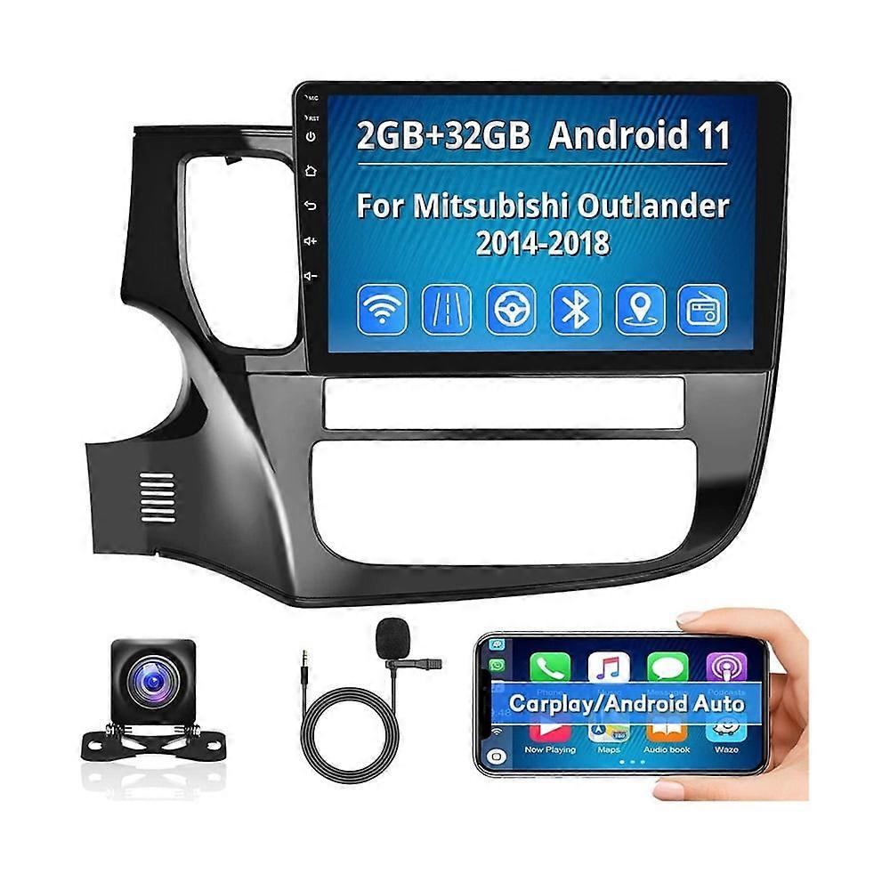 Stereo Radio for Mitsubishi Outlander 2014-2018 Android Carplay 2+32G