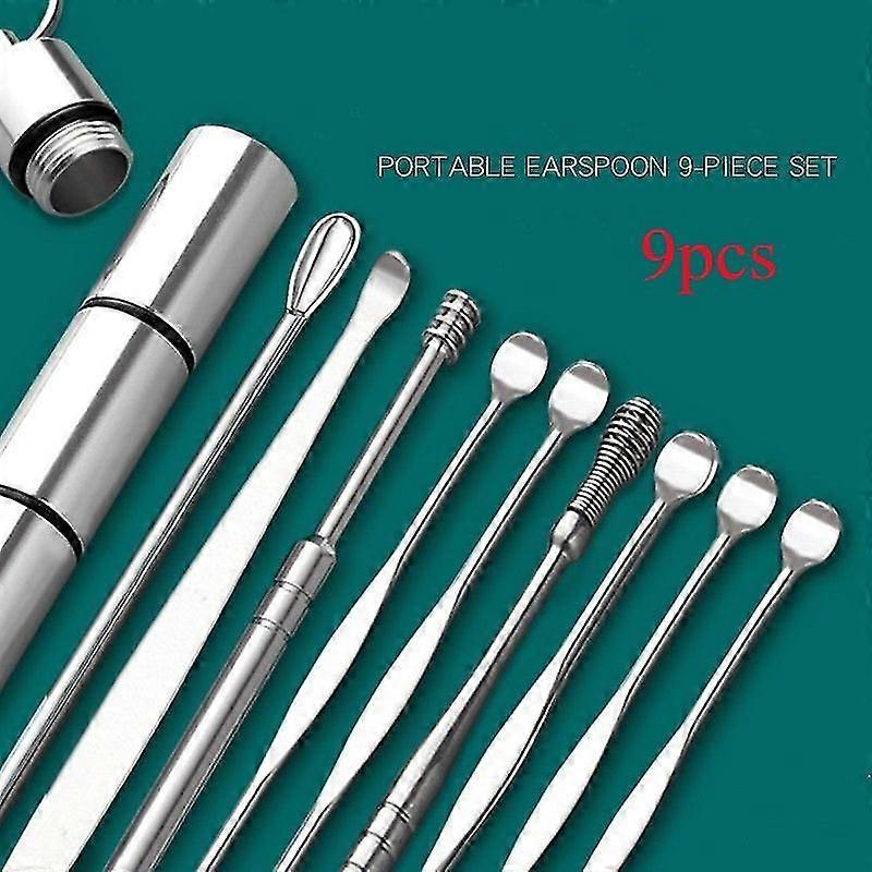 6pcs/9pcs/10pcs αυτί scoop αυτί καθαρότερο από ανοξείδωτο χάλυβα παιδιά ενηλίκων αυτί καθαρότερα σύνολα earpick αυτί καθαρότερο earpick ραβδιά σέσουλα