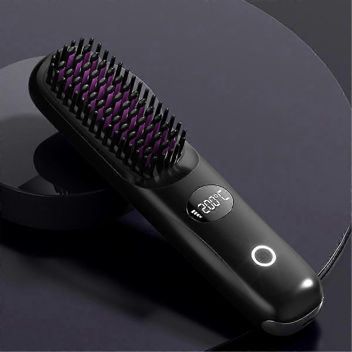 Cordless Ceramic Heated Hot Brush 3 Temp Settings