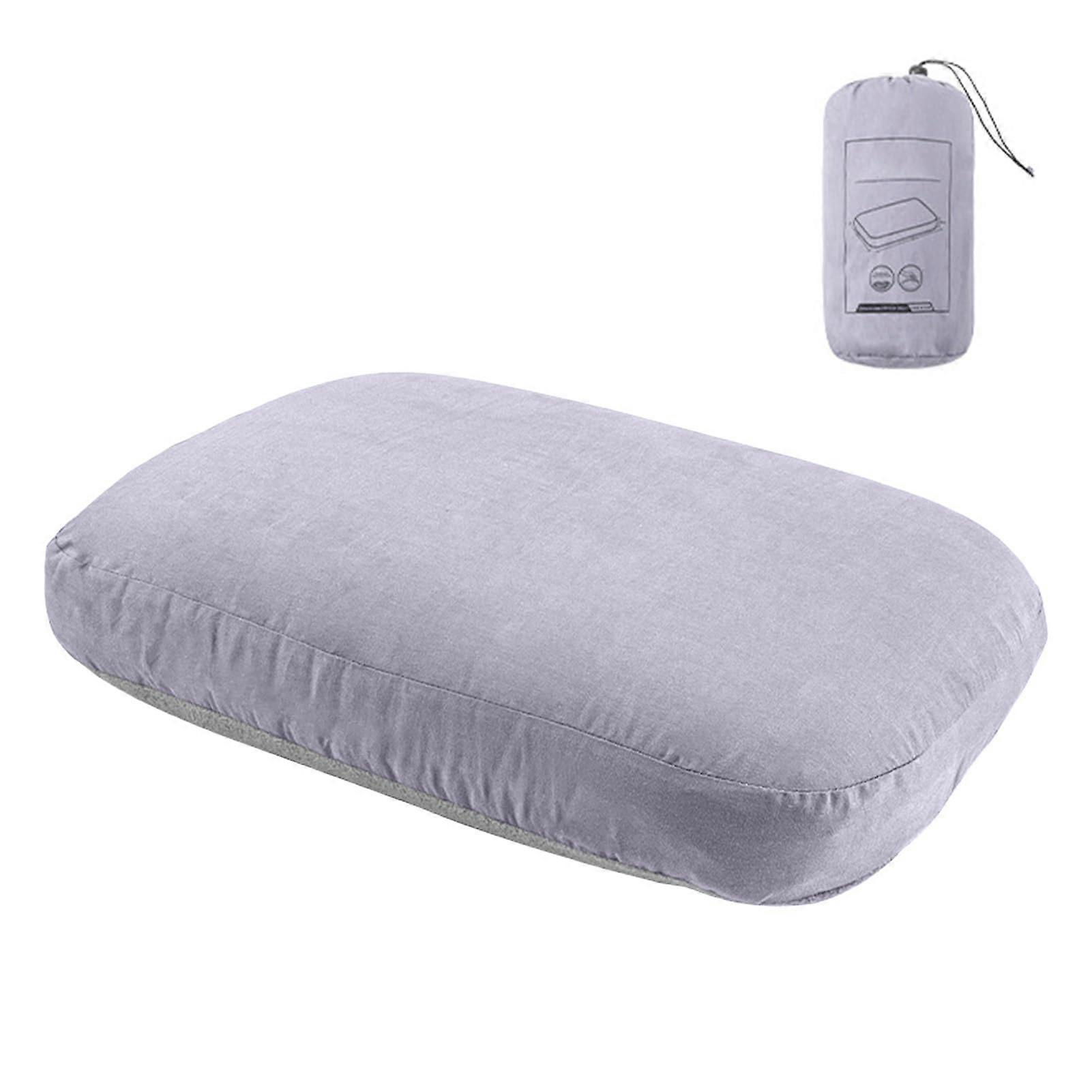 Memory Foam Pillow Breathable Slow Rebound Camping Pillow Foldable Portable Travel Pillow For Backpacking Violet