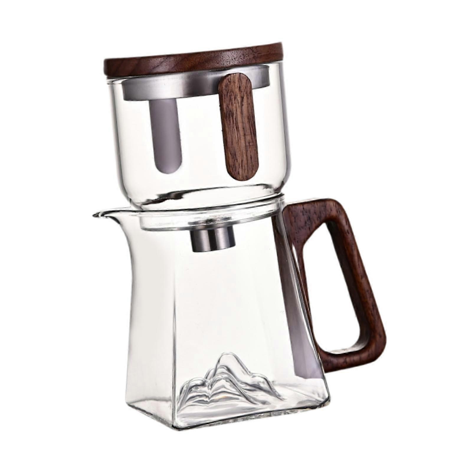Tea Separation Filtration Teapot With Wood Handle Large Capacity Tea Set Tea Maker For Camping Home Use Travel