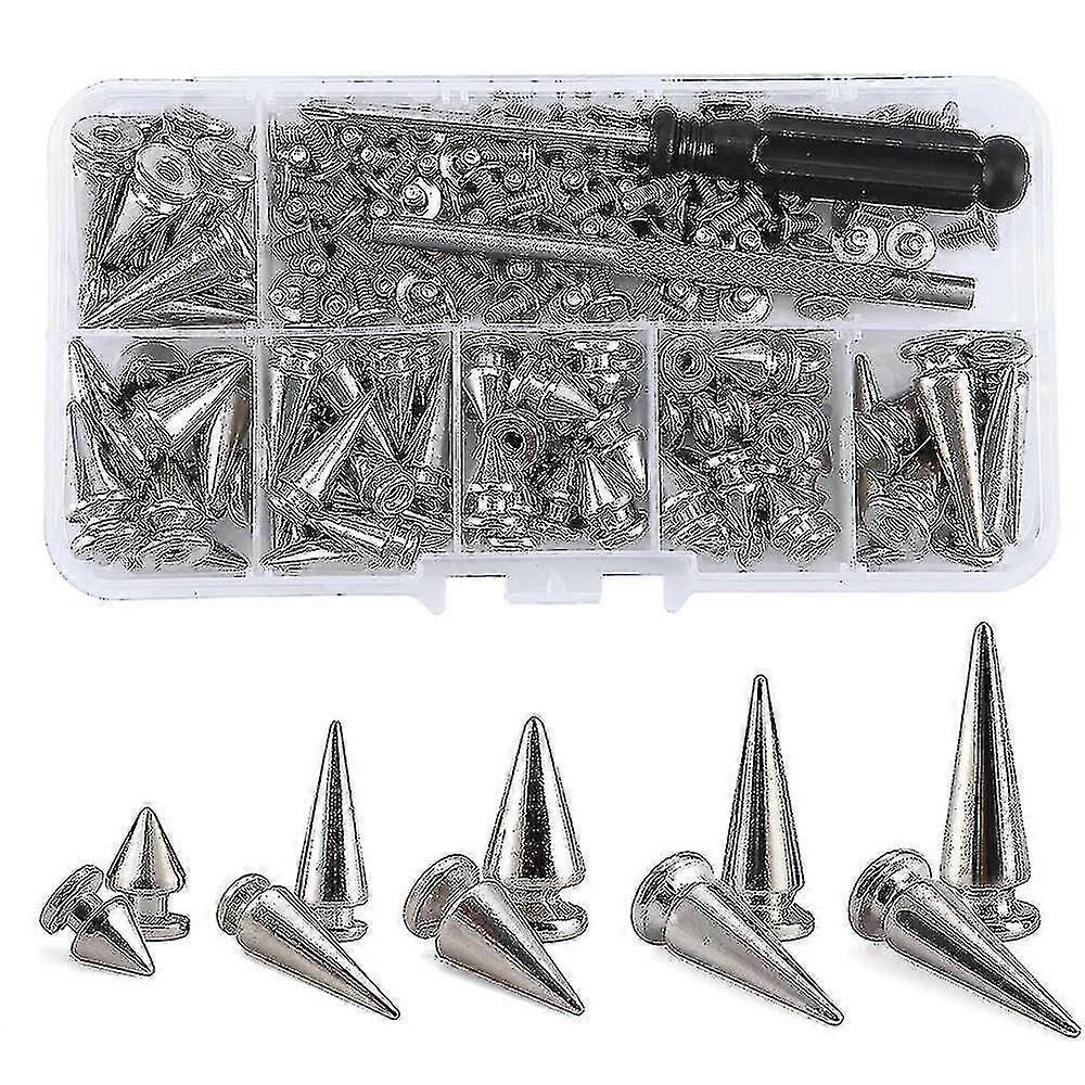 70 Sets Silver Mixed Shape Spikes And Studs Cone Croc Spikes Leather Rivet Kit For Clothing Belts D New Arrival