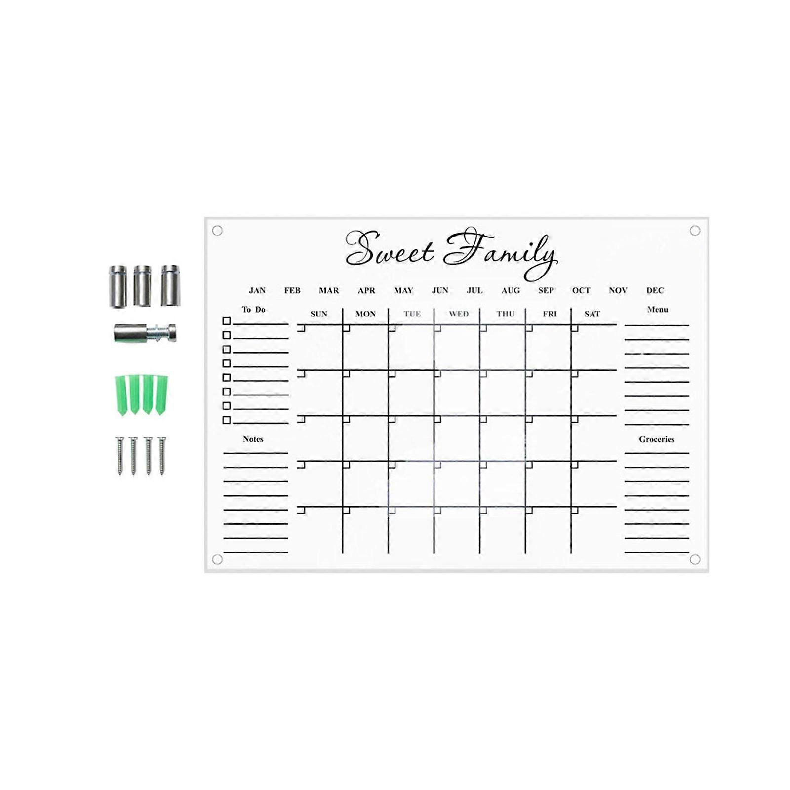 WRXMIJNHGSA Clearance,Wall Acrylic Weekly Planner Board Clear Dry Erases Calendar Planner Reusable Weekly Daily To Do List Board
