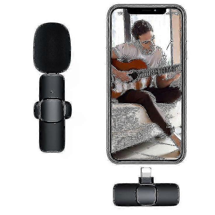 Drahtloses Mikrofon für iPhone und iPad, kabelloses Lavalier-Mikrofon mit Rauschunterdrückung und automatischer Synchronisationsfunktion