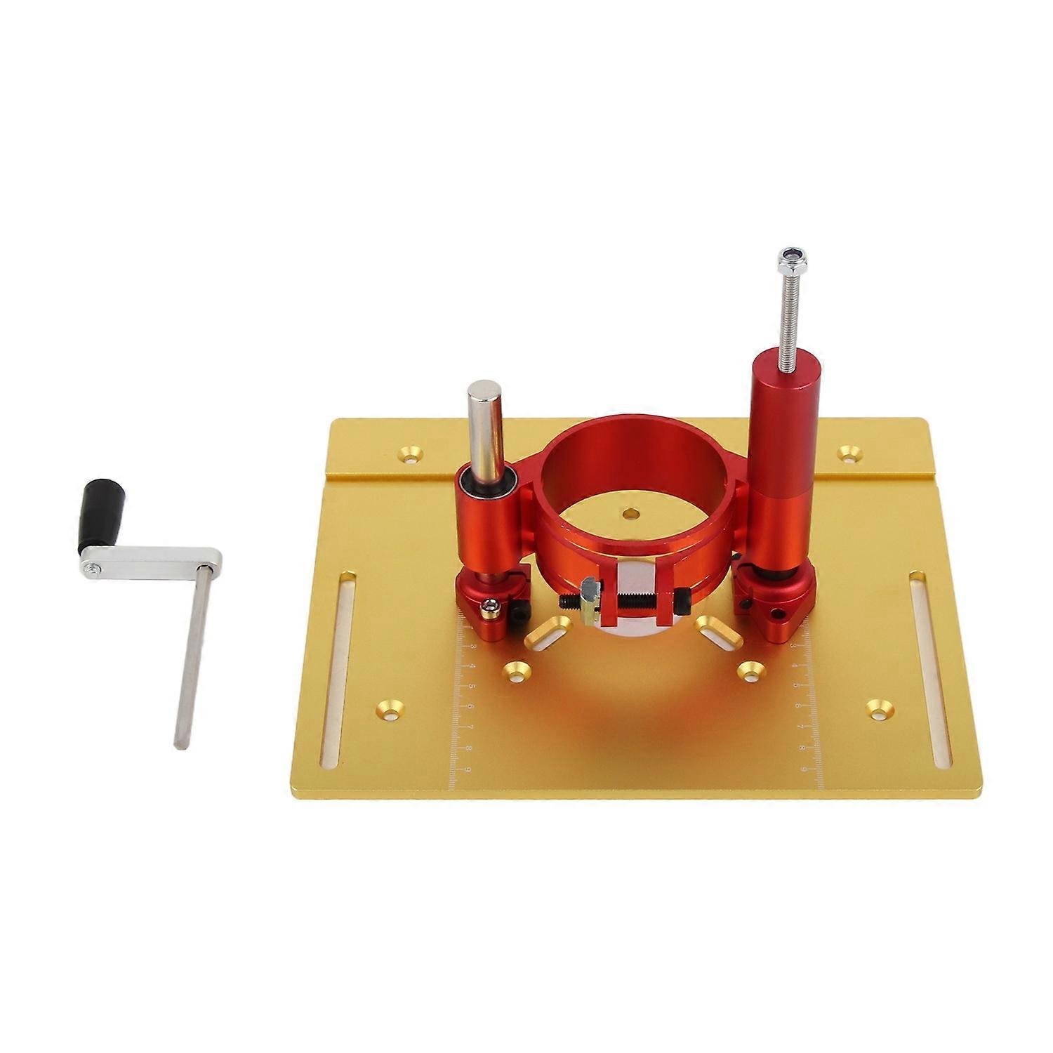 Router Lift Manual Lifting Router Lift System Kit Router Table Saw Insert Base Plate Gold