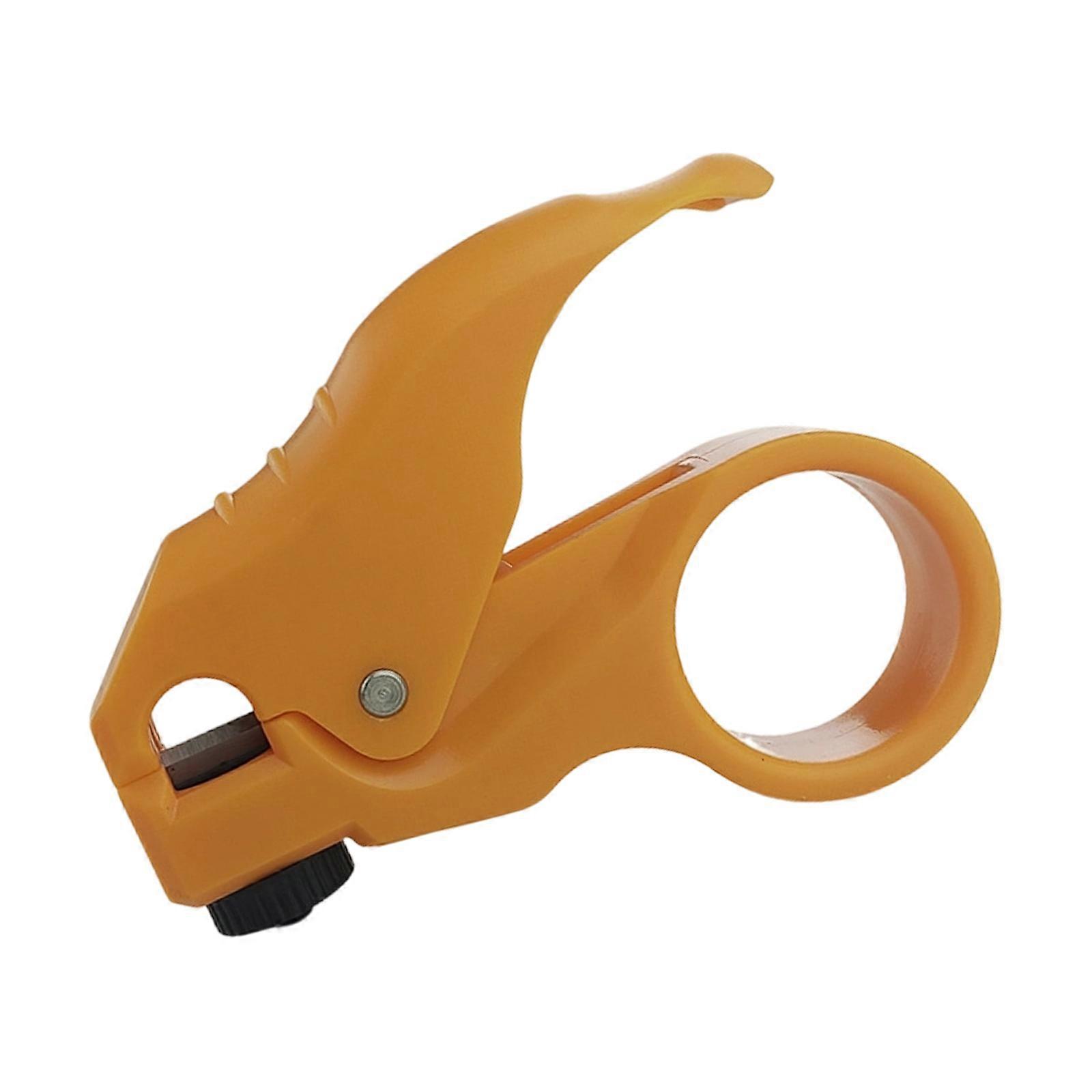 Adjustable Wire Stripper Tool Ergonomic Handle Safety Lock Precise Blade For Electricians And DIY Projects  Yellow