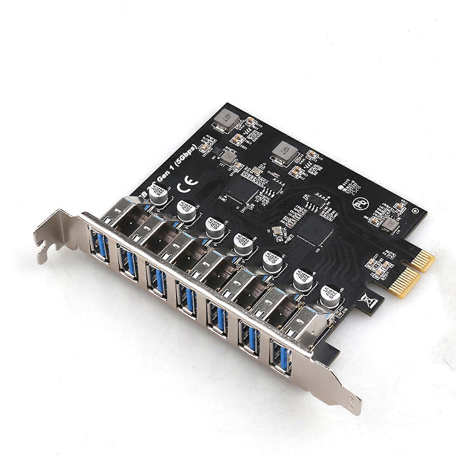 USB Expansion Card 7 Speed And Play Support Efficient Heat Dissipation Multicolor