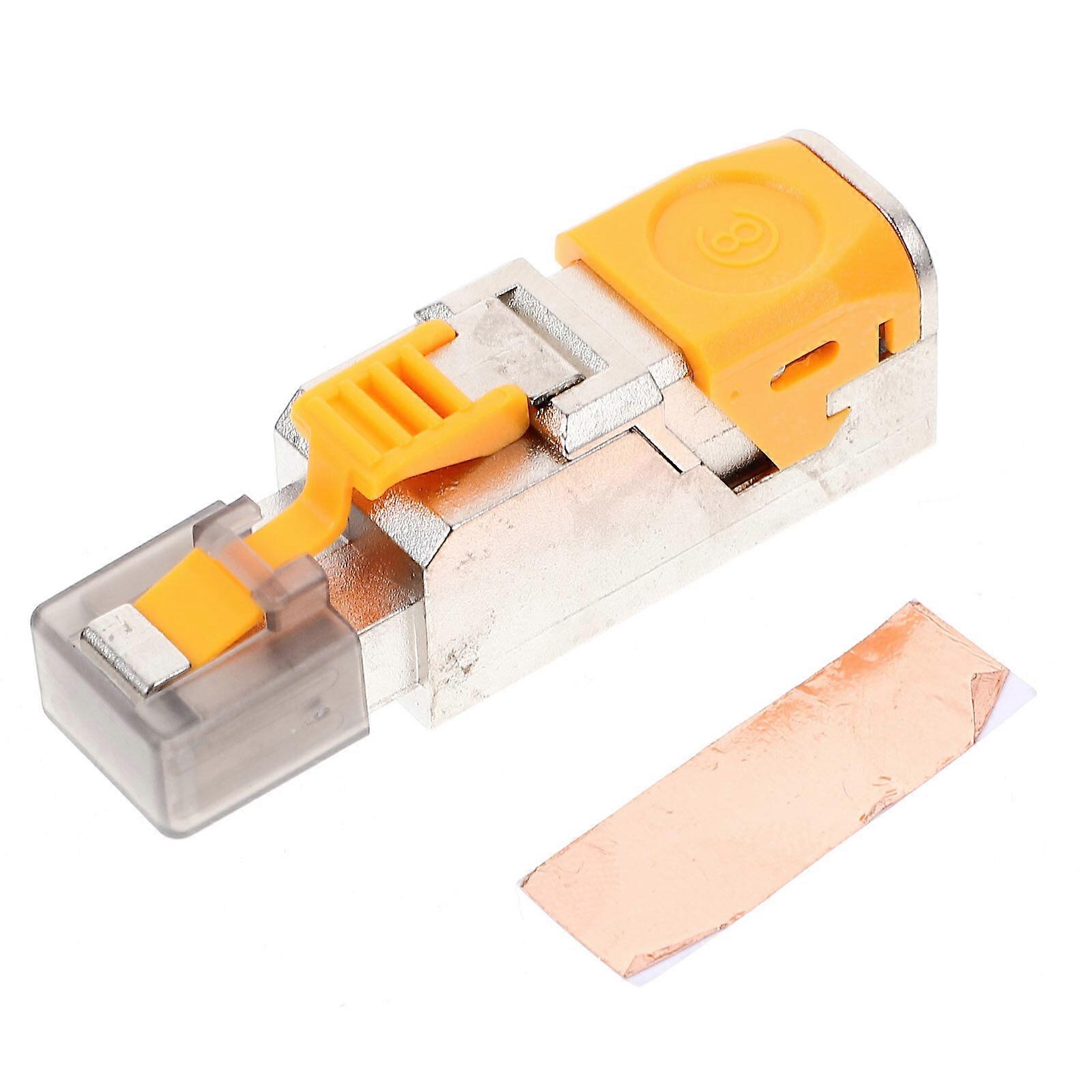 Shielded Rj45 Connector Pass Through Modular Plug Cat 8 Network Connector