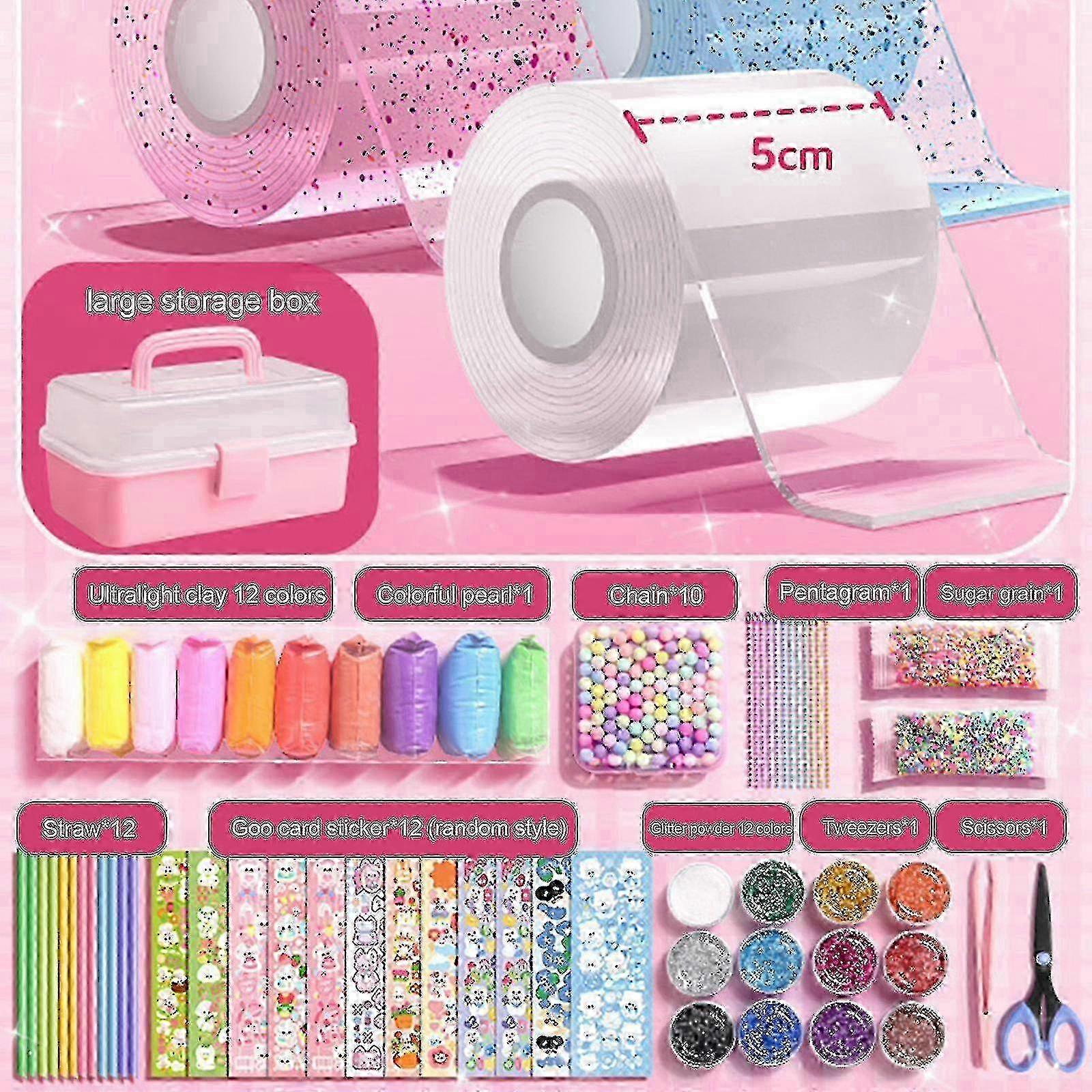 w Nano Tape Bubble Kit For Kids With Step-by-step Video Tutorials, Nano Double Sided Adhesive Gel Grip Traceless Tape Nano Magical Tape