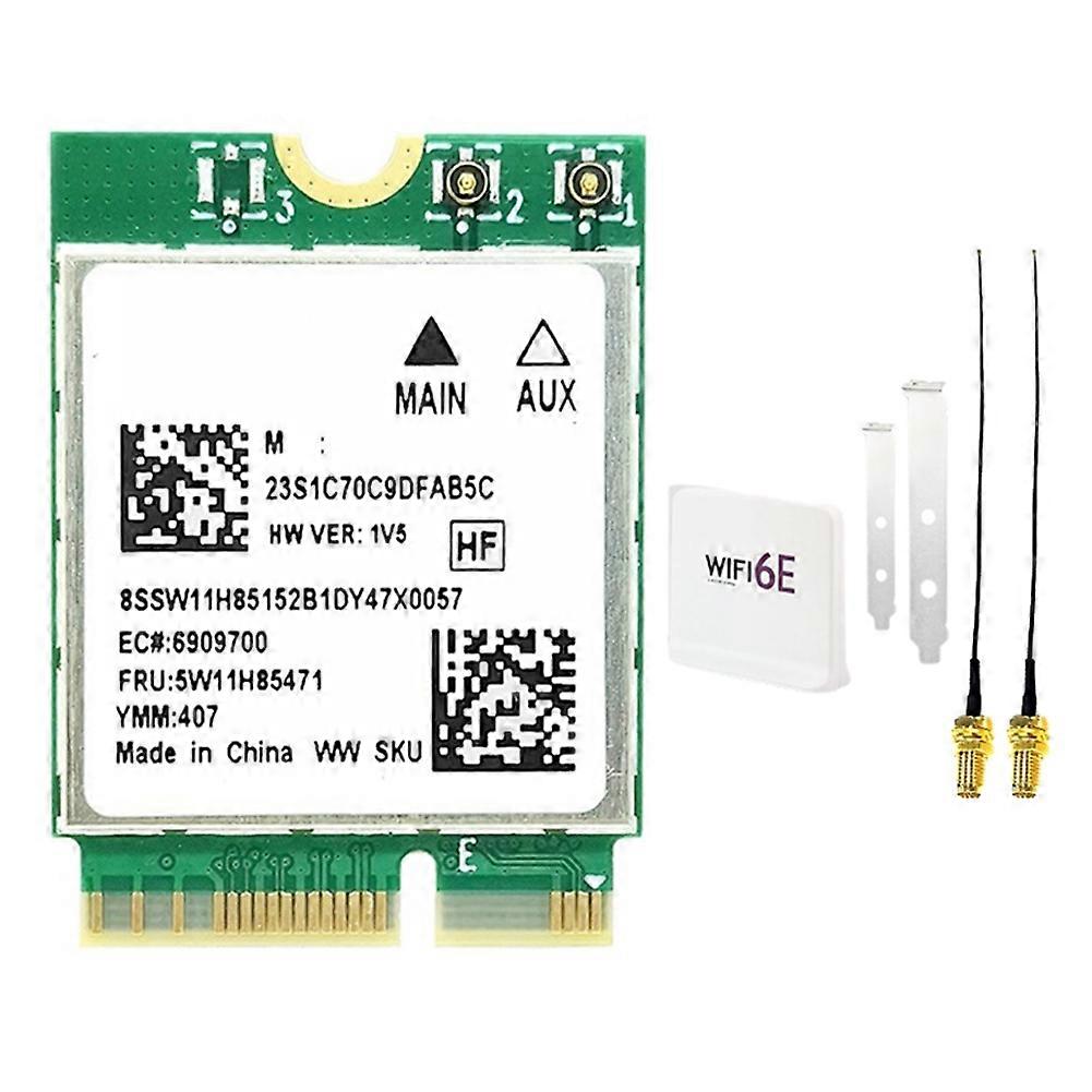 RTL8922AE WiFi7 Card+WiFi 6E Antenna 2.4G/5G/6G 6338Mbps Bluetooth5.4 M.2 NGFF Wireless WiFi Adapter Card for Win10/11