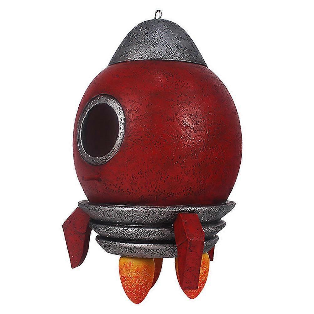 Space Shuttle Shape Hanging Bird Feeder Bird Food Container Feeder Tree Decor