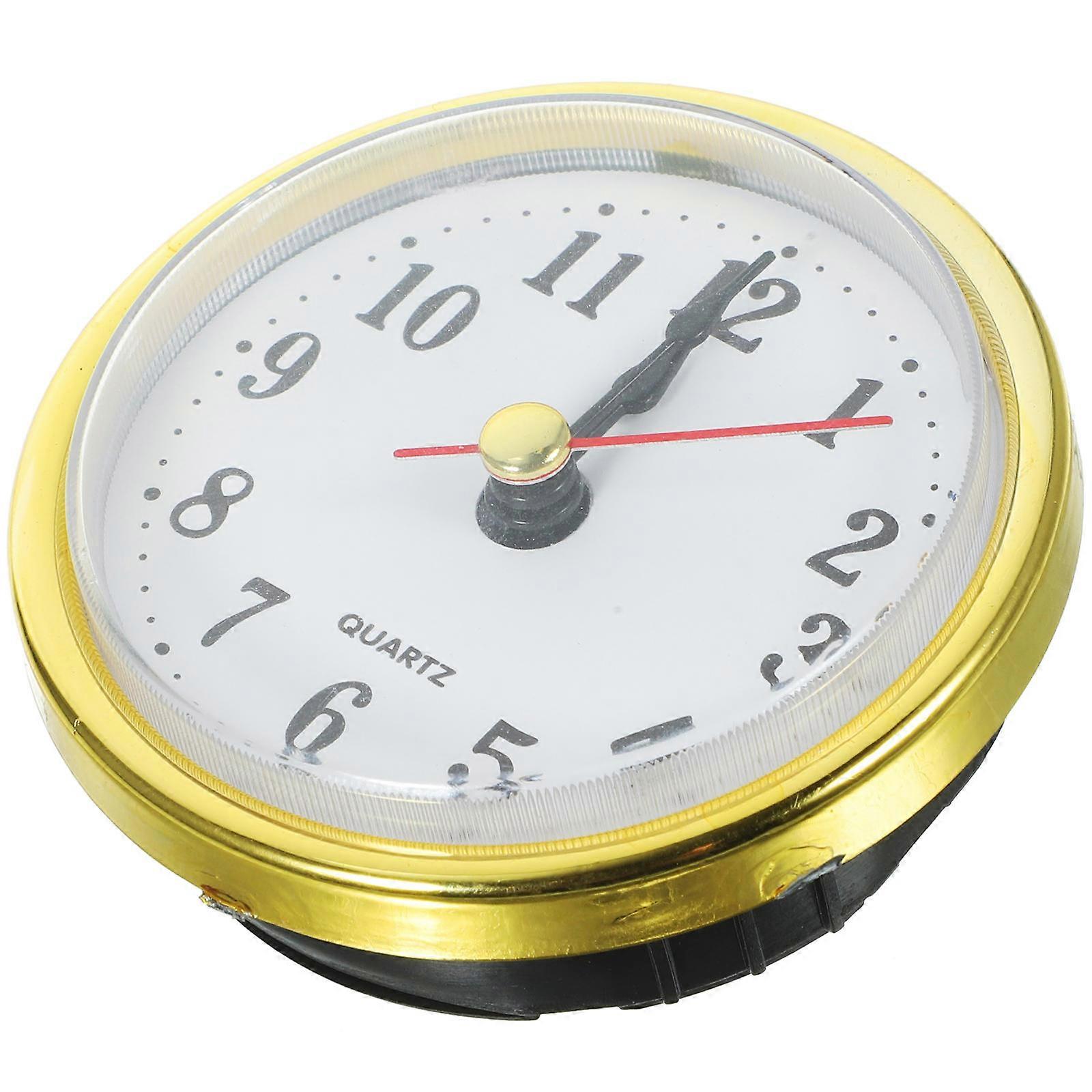 Retro Clock Insert DIY Round Clock Head Simple Inlaid Clock Head with Clock Mechanism